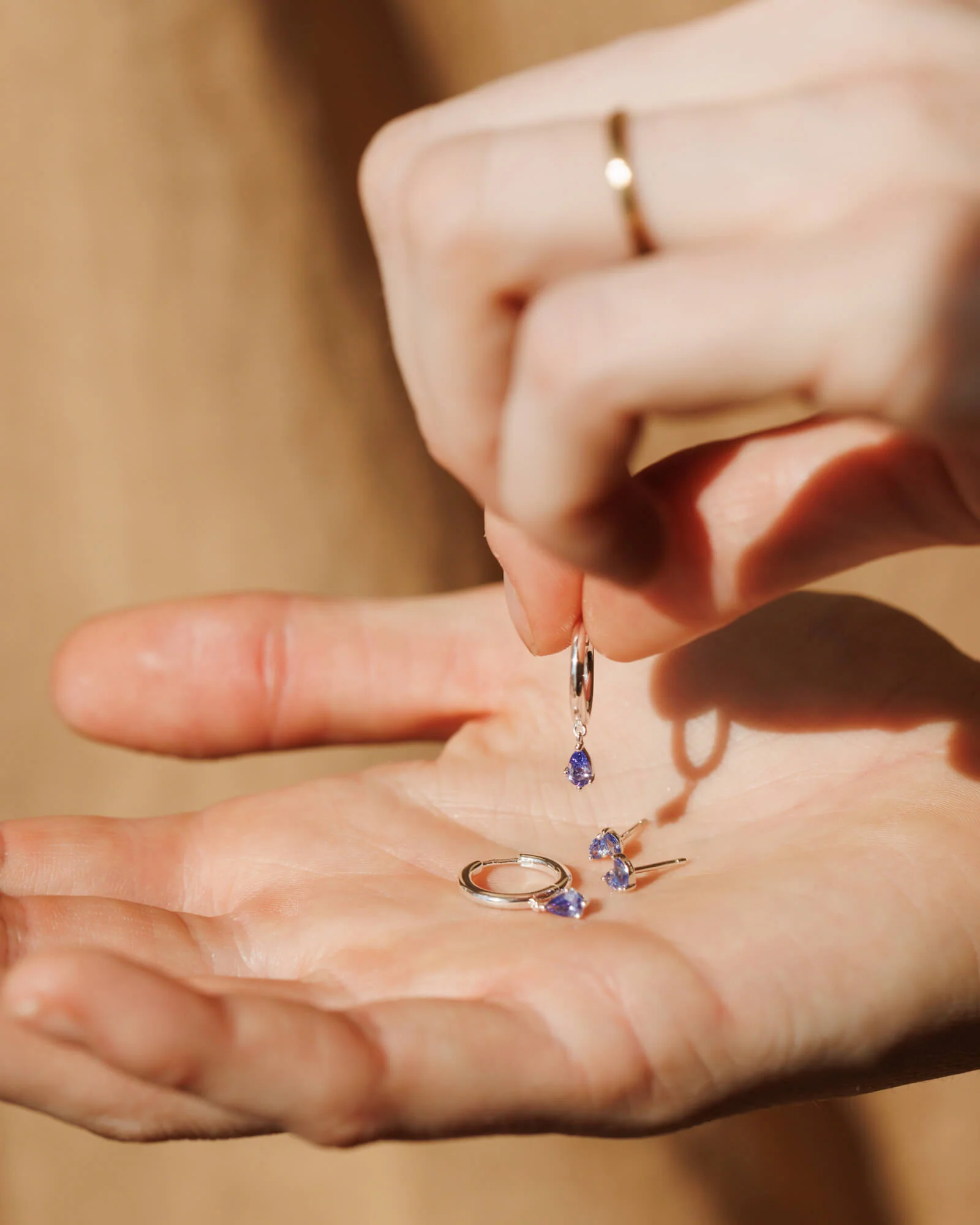 Aura Birthstone Drop Hoops - Image 5