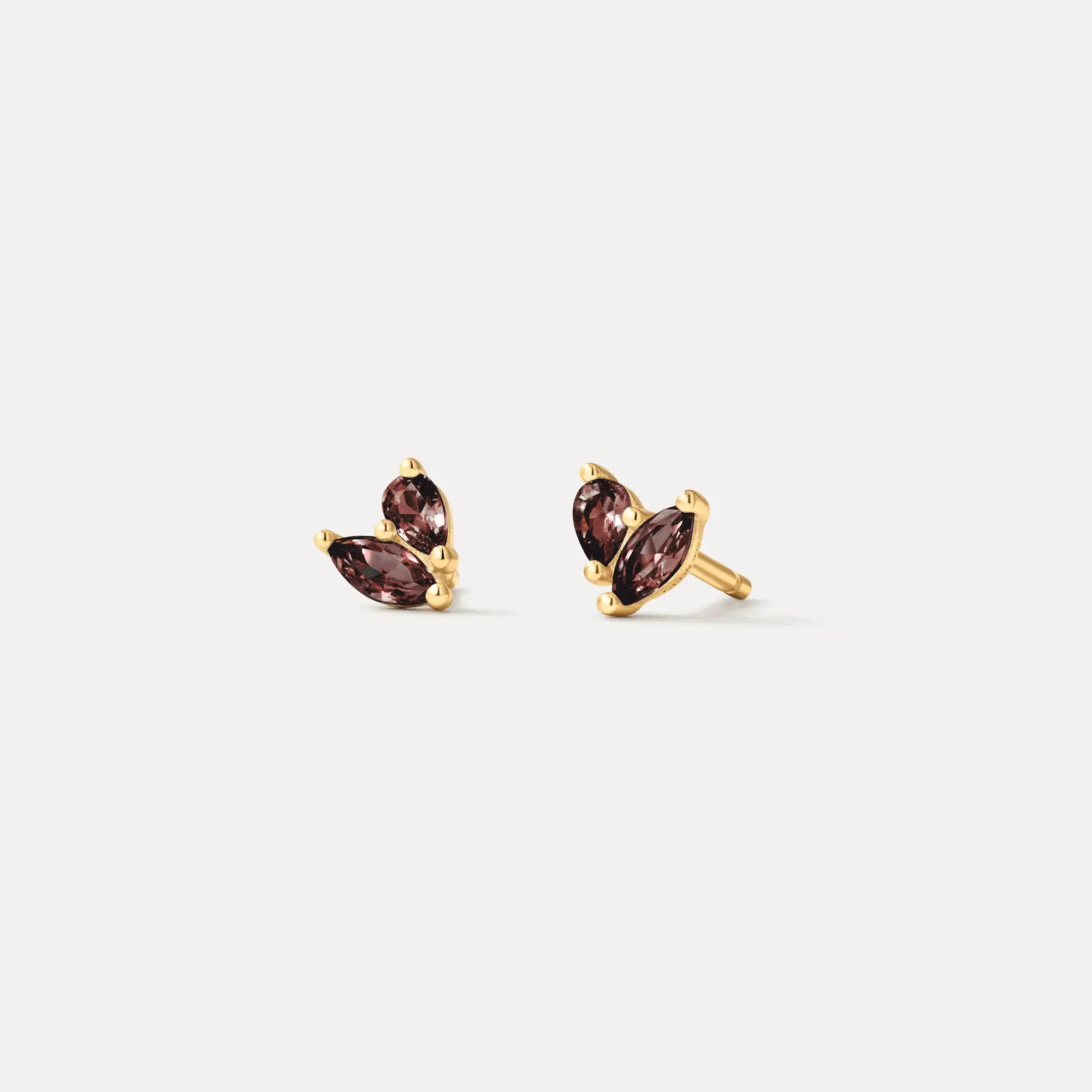 Aura Birthstone Duo Studs