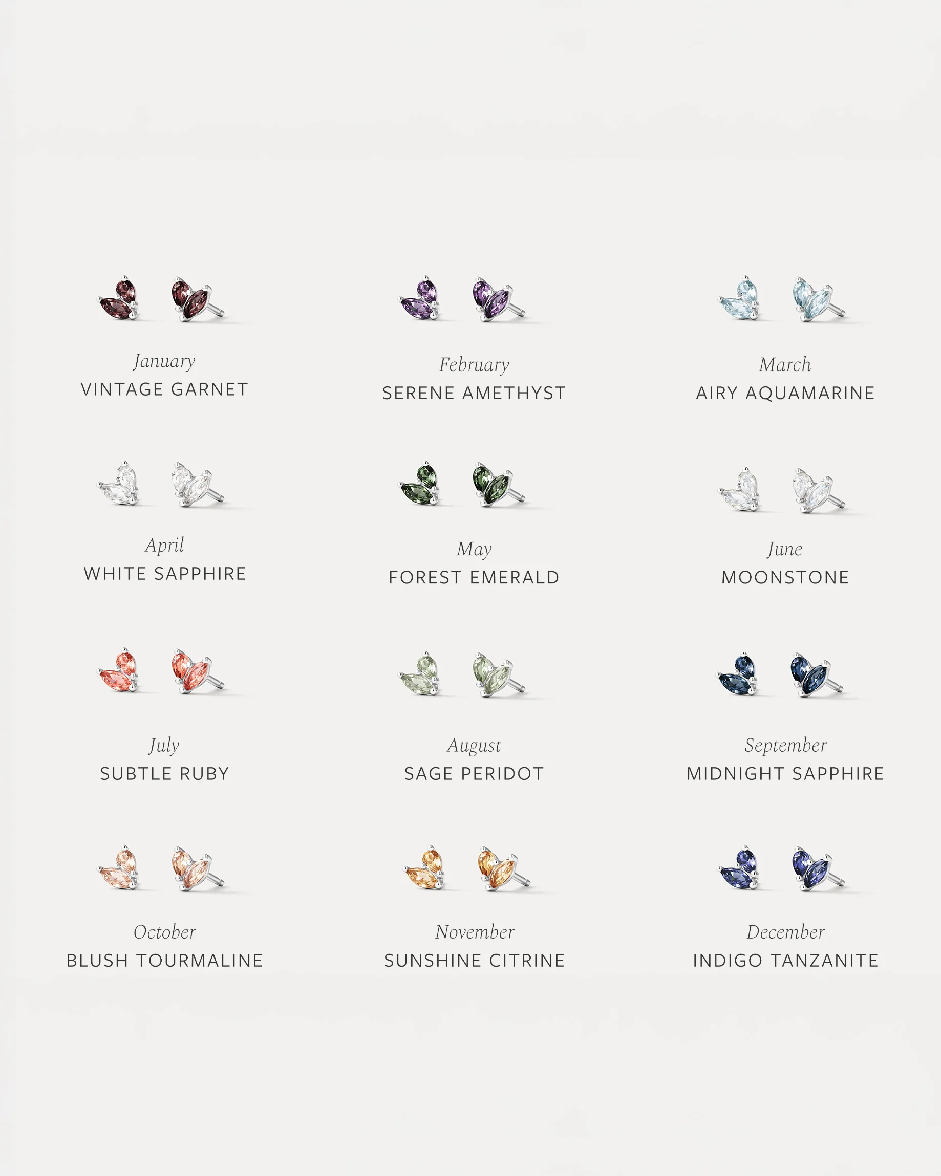 Aura Birthstone Duo Studs - Image 7