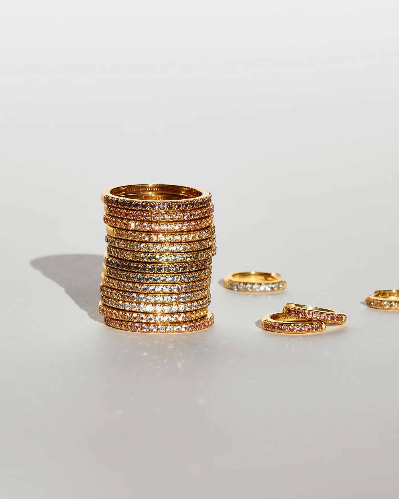 Gold Aura Birthstone Stacking Ring - Image 4