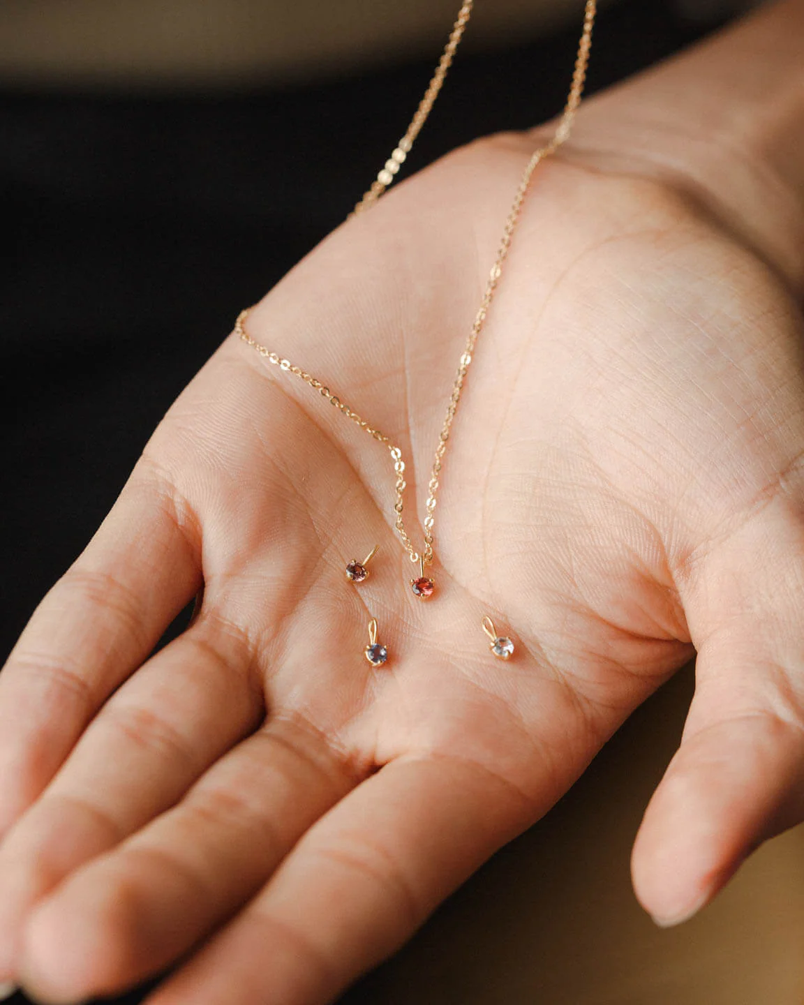 Aura Birthstone Charm Necklace - Image 7