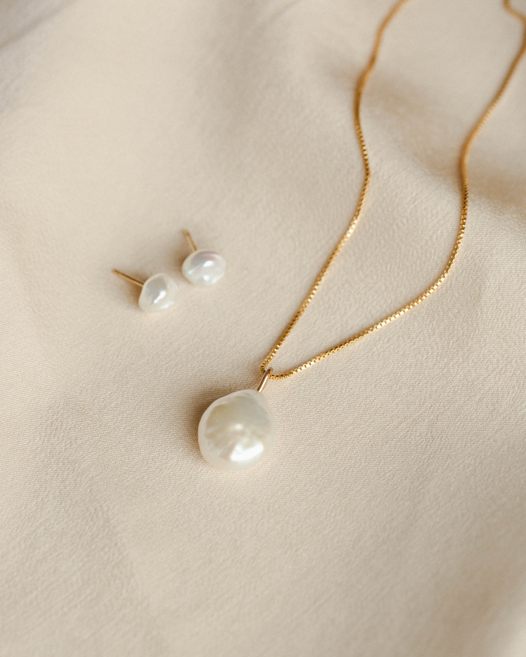 Baroque Pearl Studs - Image 4