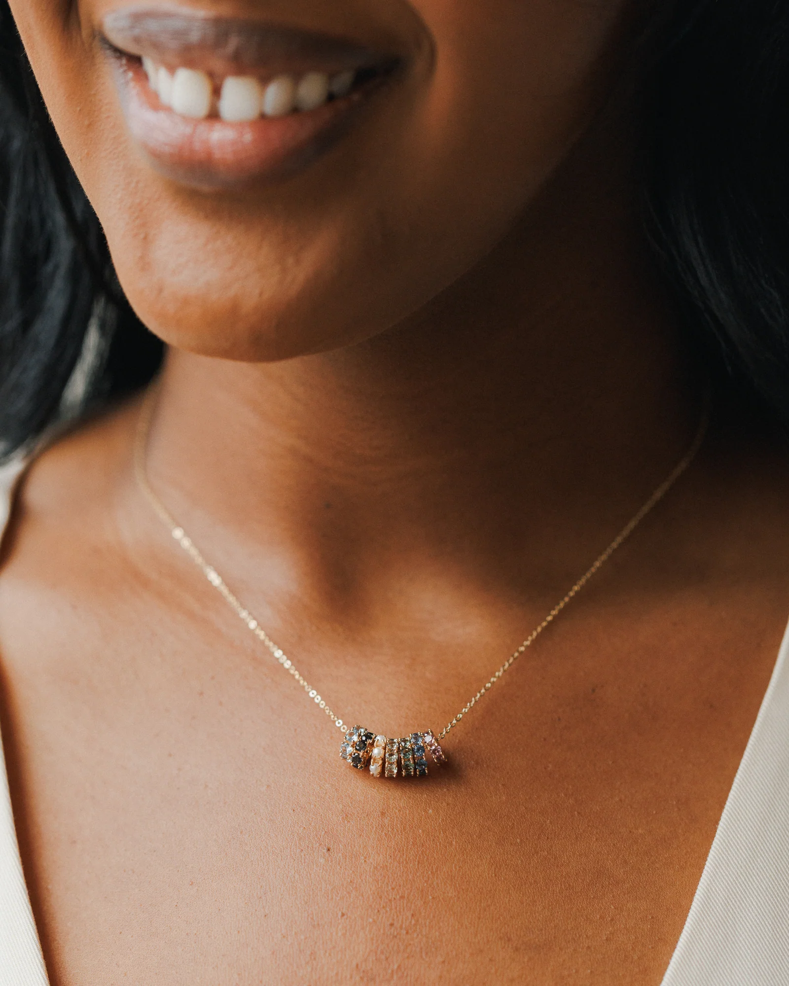 Aura Birthstone Bead Necklace - Image 3