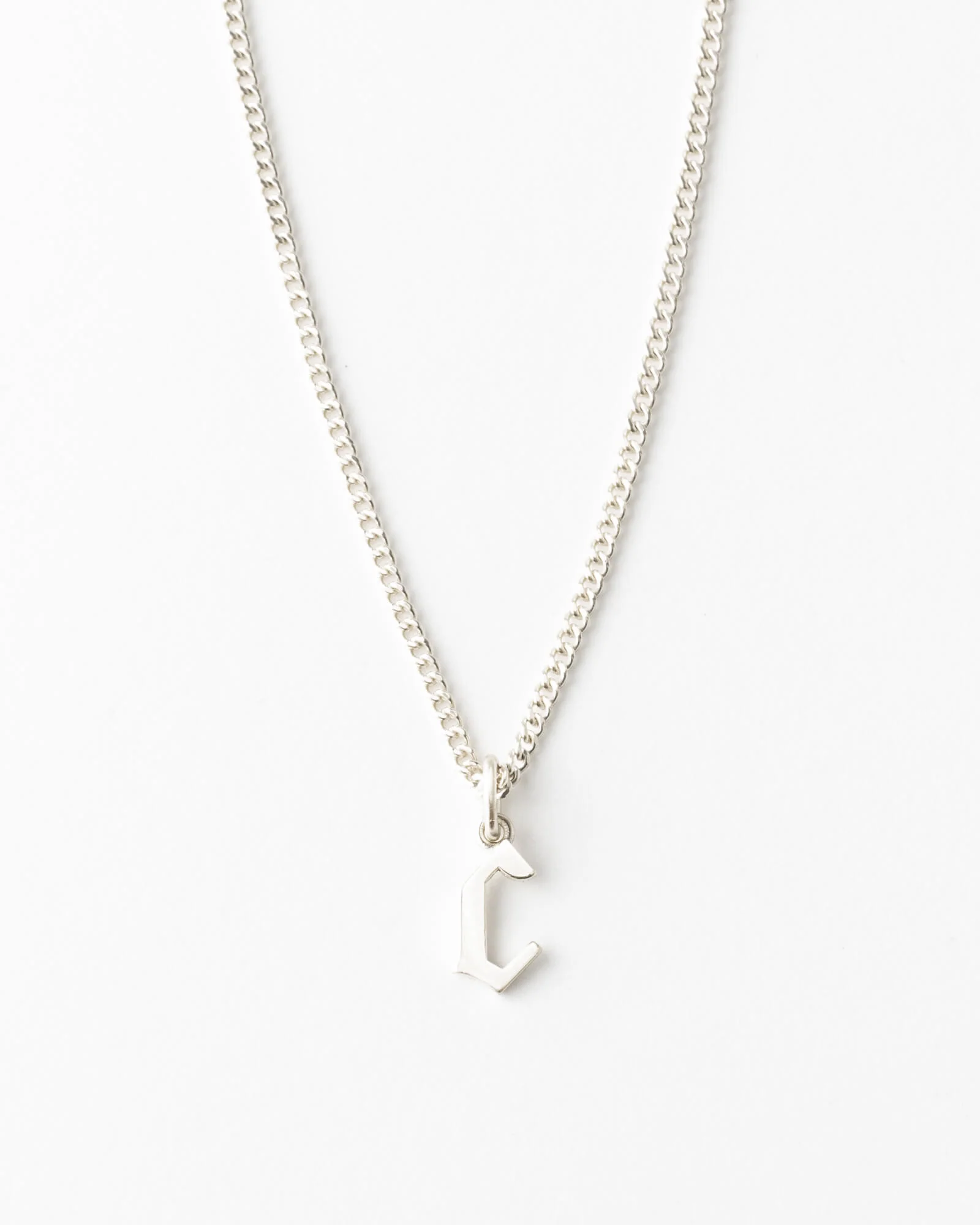 Bold Gothic Initial Necklace - Image 3