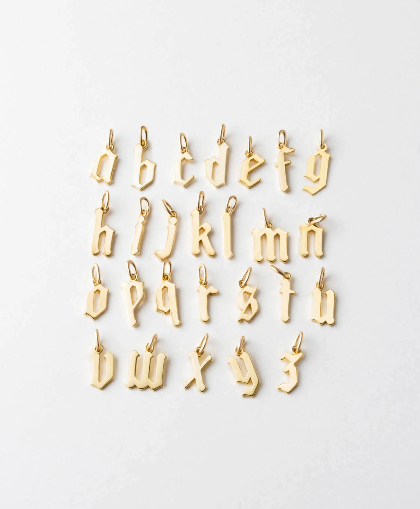 Bold Gothic Initial Necklace - Image 6