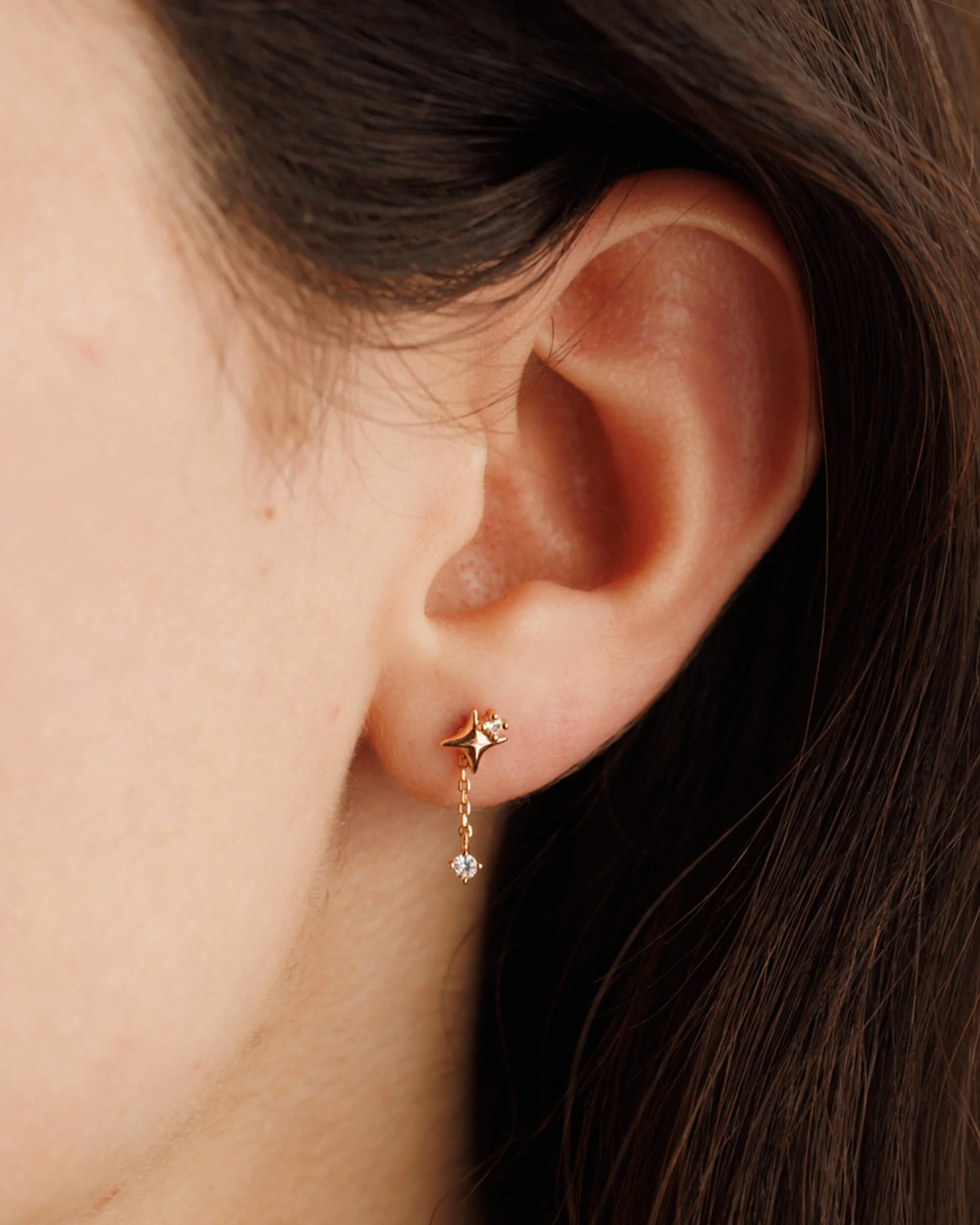Celeste Diamond Flatback Studs - Image 4
