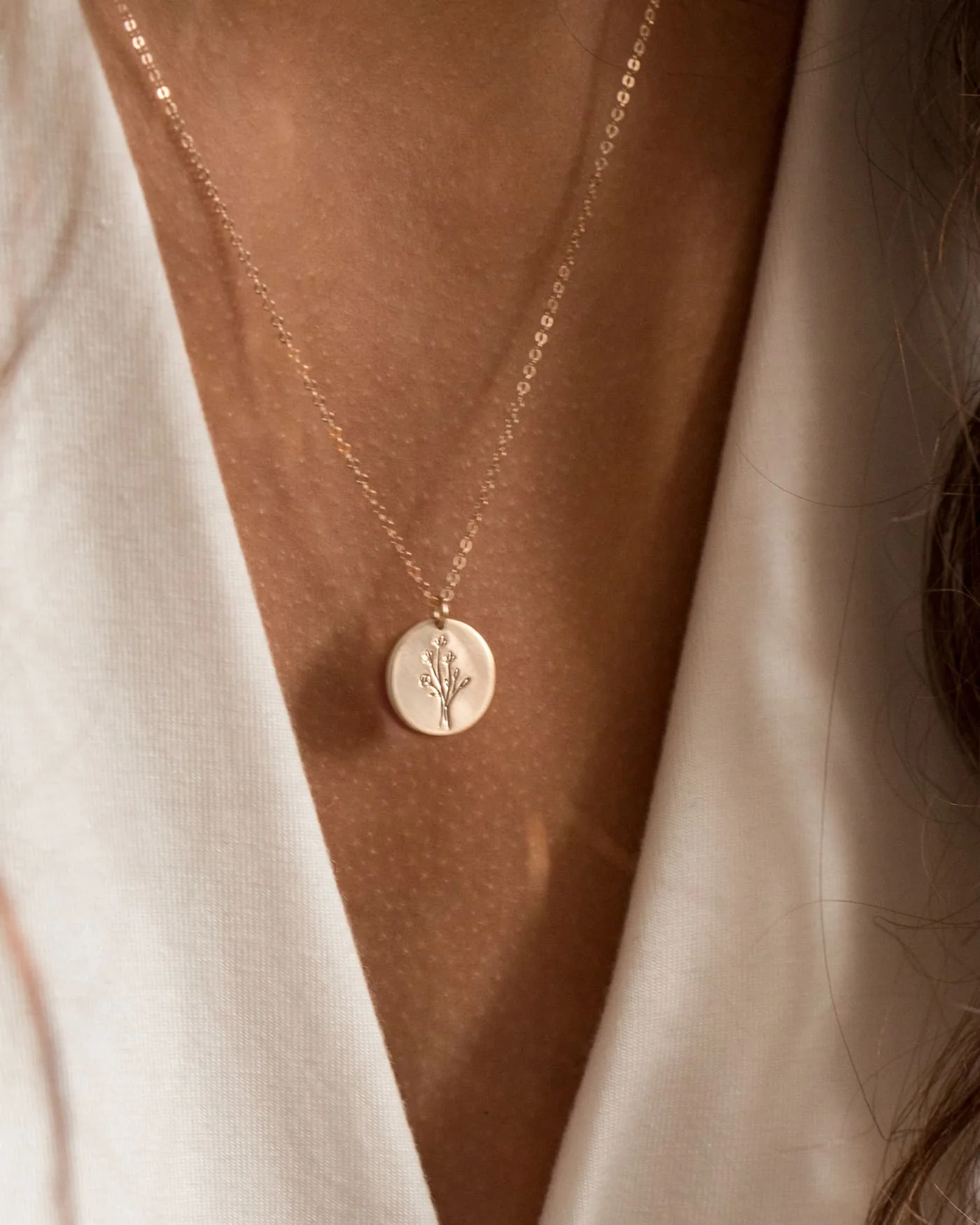 Flora Necklace - 14k Solid Gold - Image 2