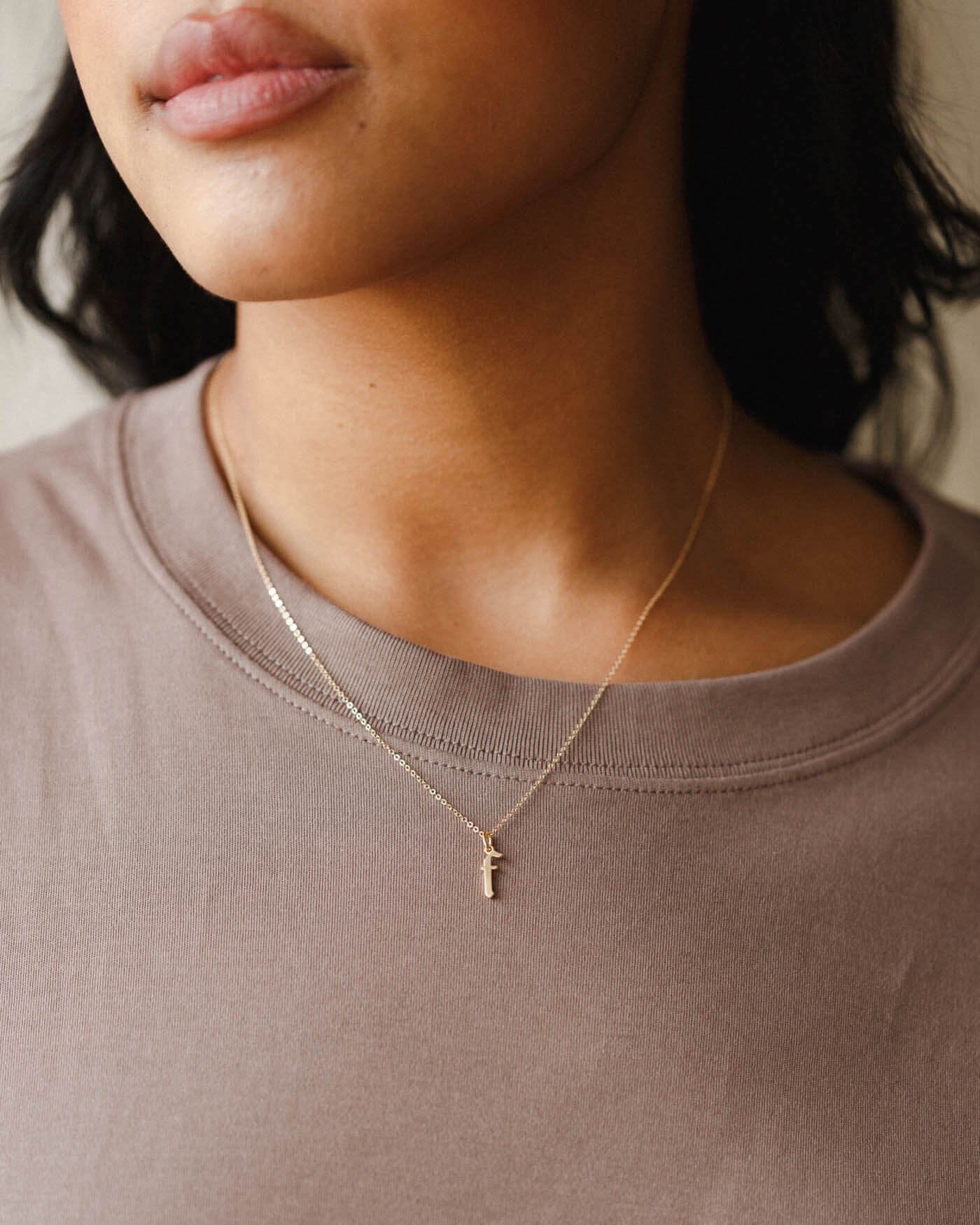 Dainty Gothic Initial Necklace - Image 12
