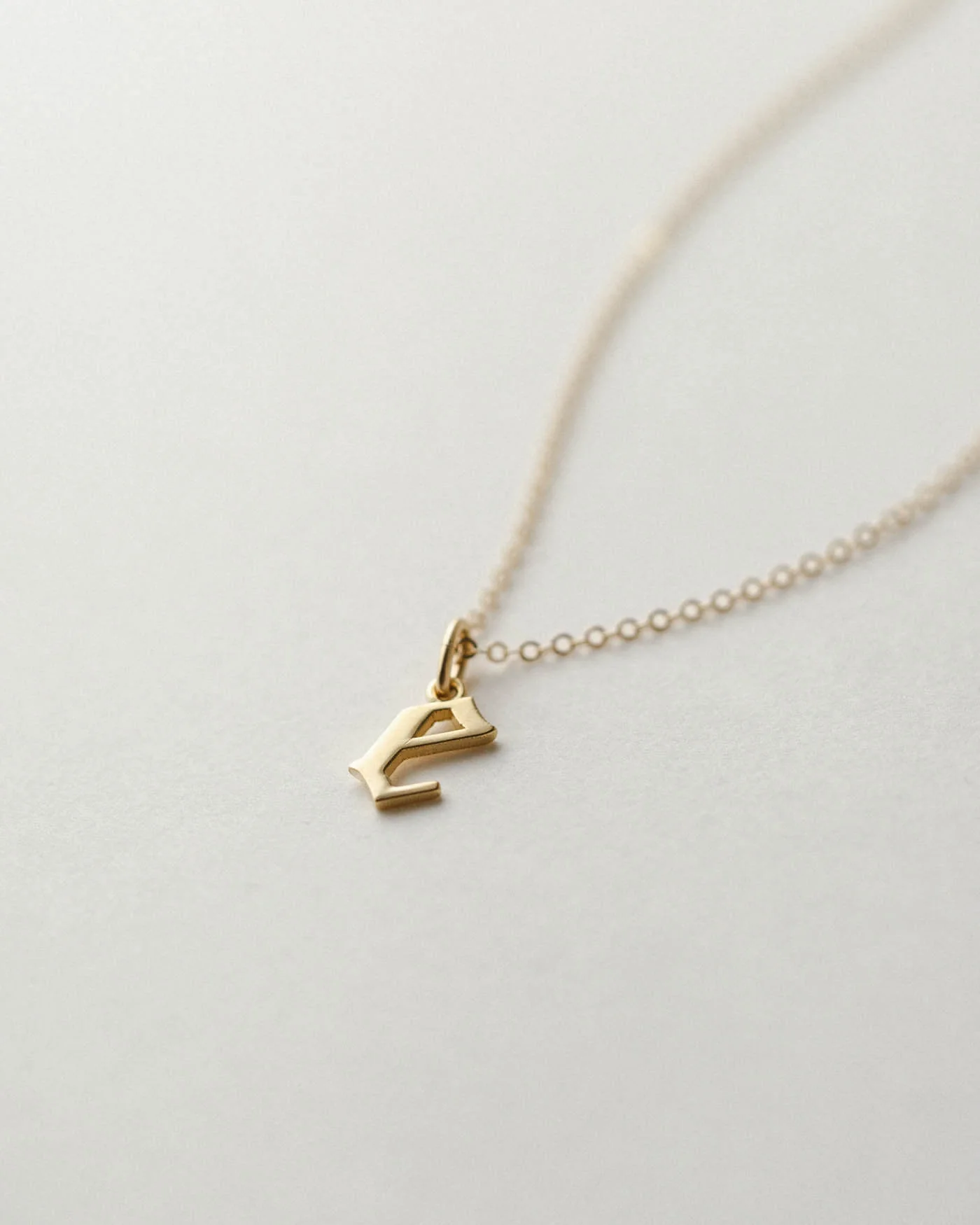 Dainty Gothic Initial Necklace - Image 14