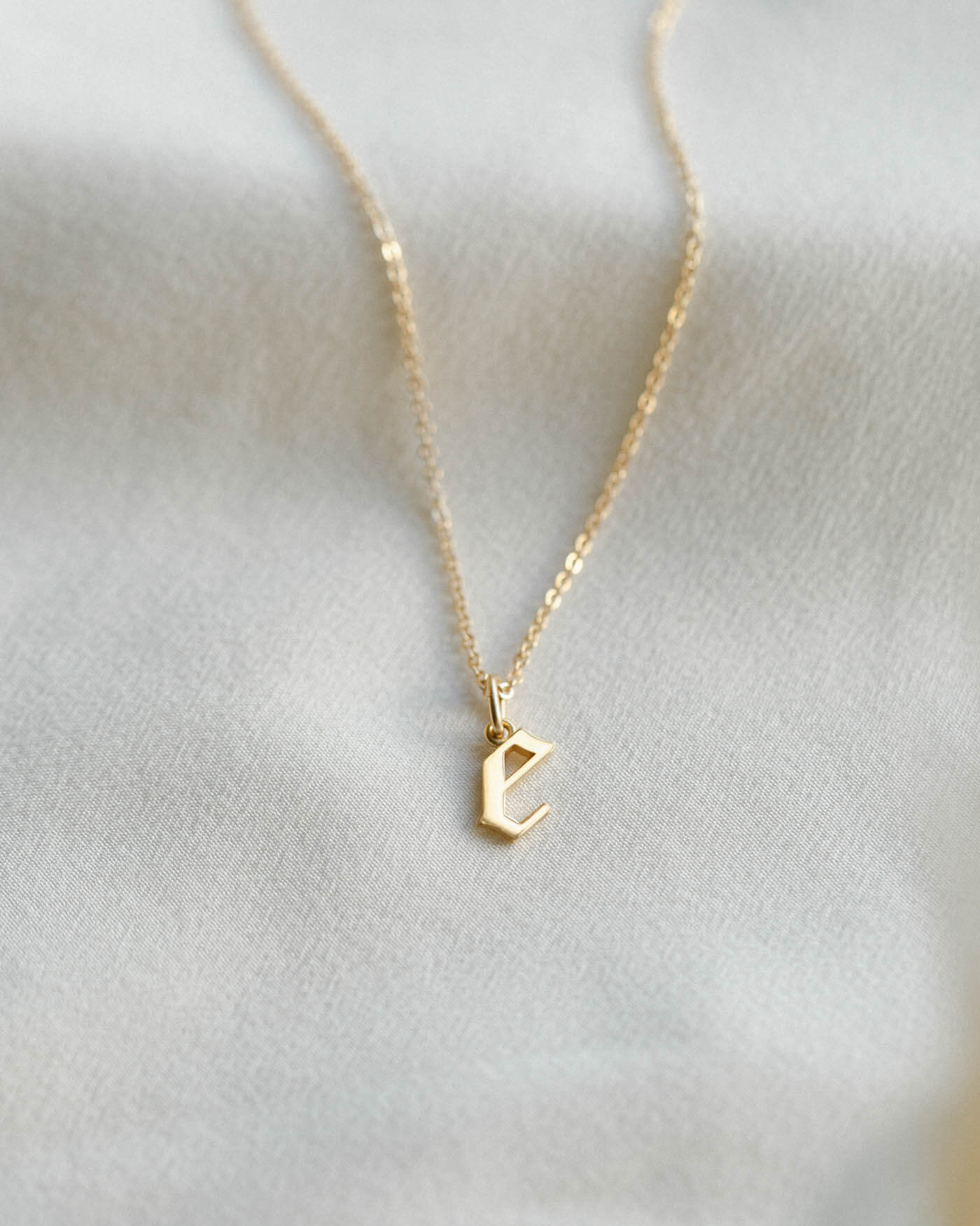 Dainty Gothic Initial Necklace - Image 4