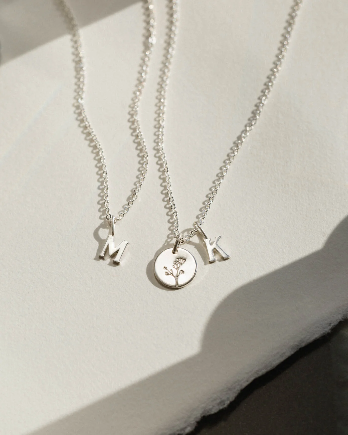 Dainty Serif Initial Necklace - Image 11