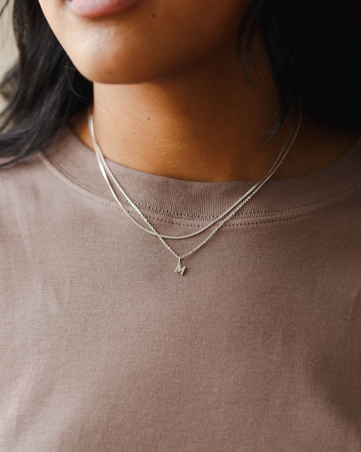 Dainty Serif Initial Necklace - Image 13