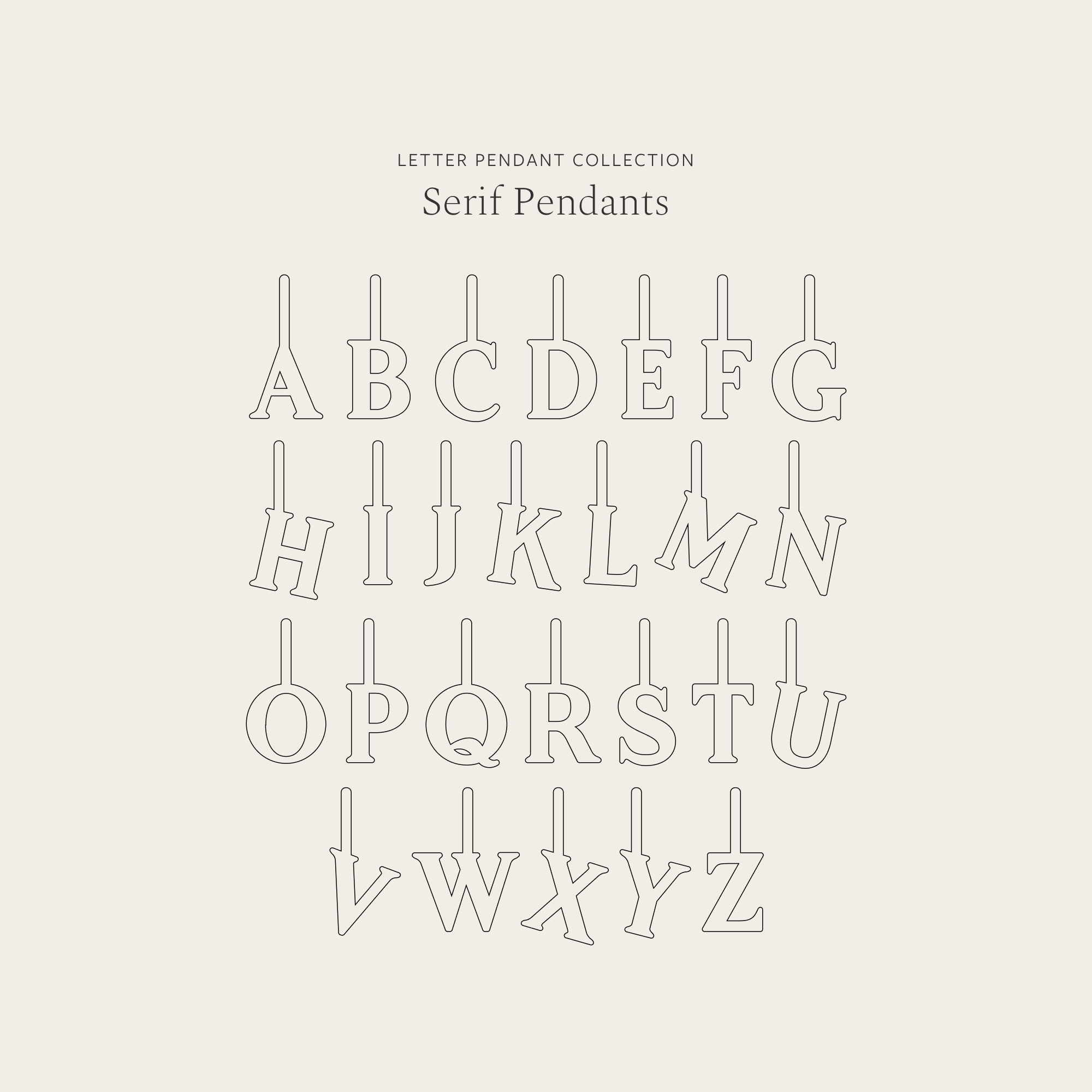 Dainty Serif Initial Necklace - Image 5