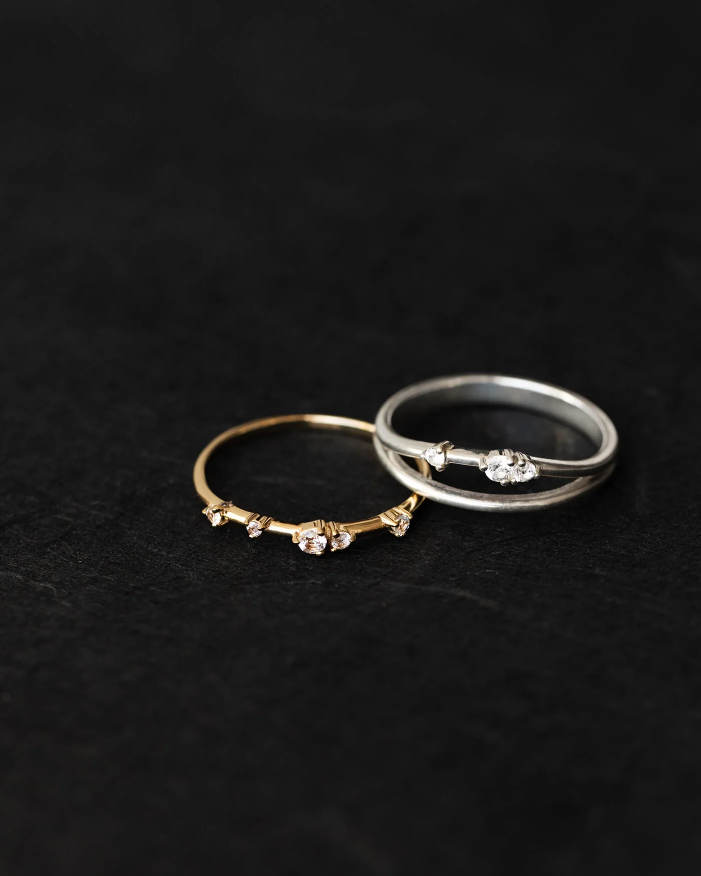 Eclipse White Sapphire Ring - Image 5