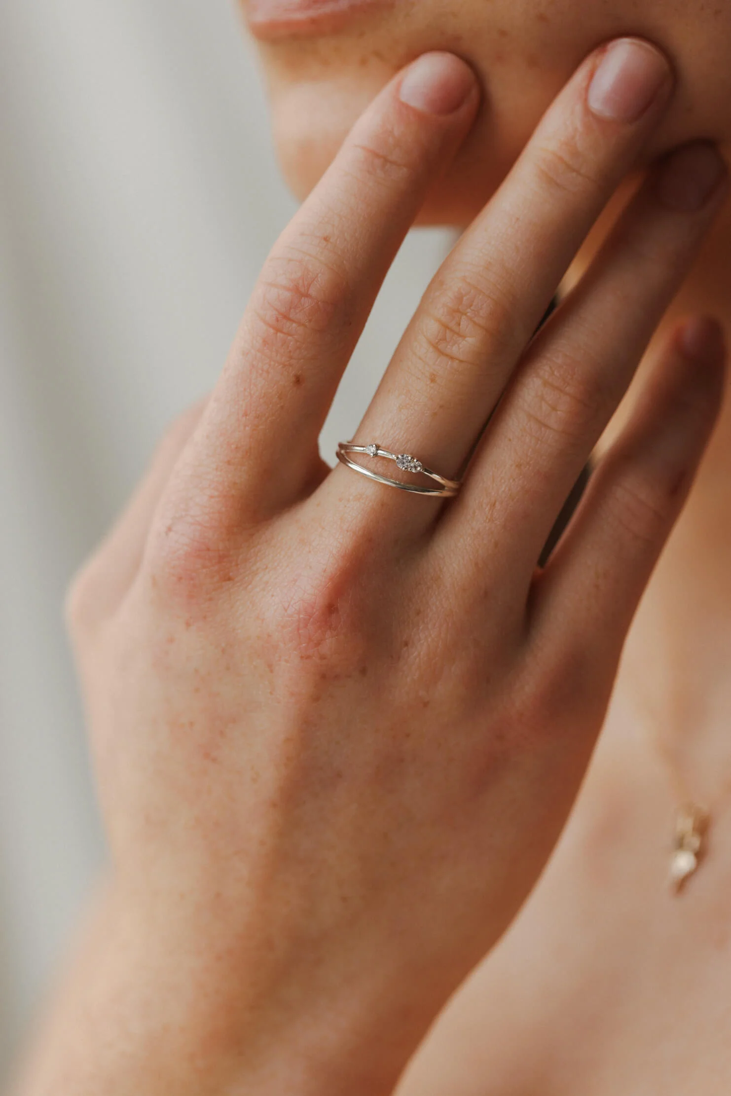 Eclipse White Sapphire Ring - Image 6