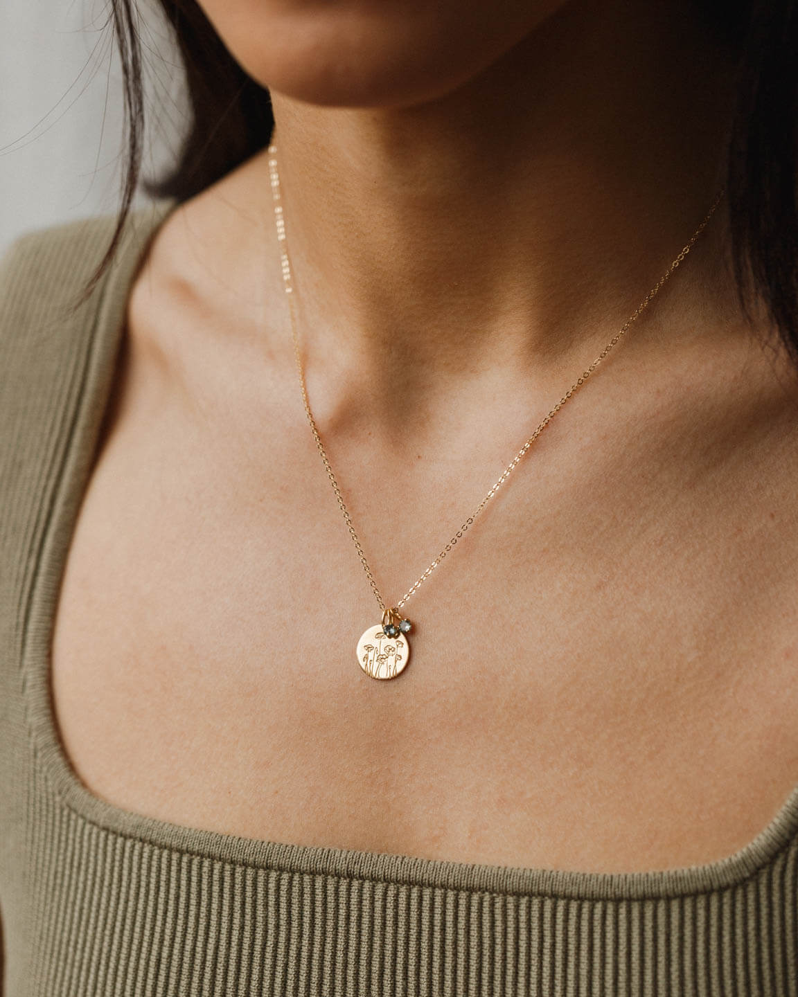 Flora Birthstone Necklace - Image 3