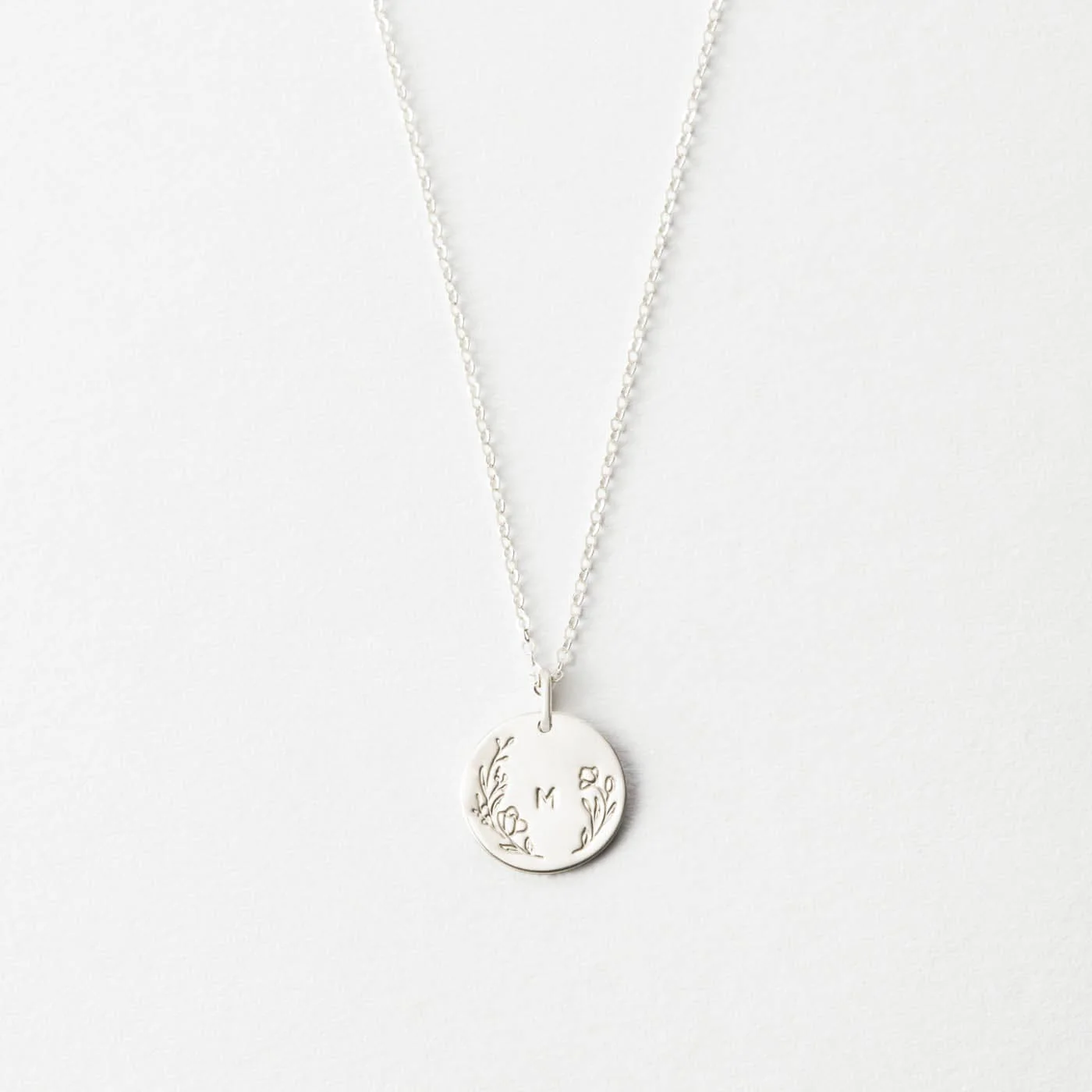 Floral Frame Necklace - Sterling Silver and Gold Fill - Image 2