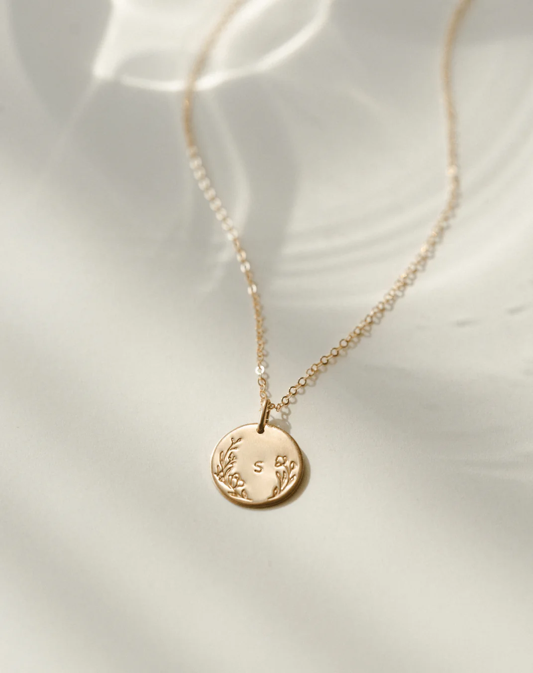 Floral Frame Necklace - Sterling Silver and Gold Fill - Image 5