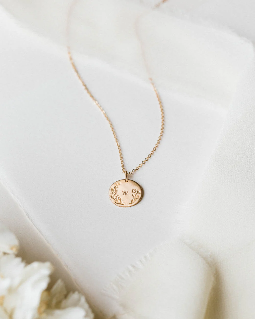 Floral Frame Necklace - Sterling Silver and Gold Fill - Image 9