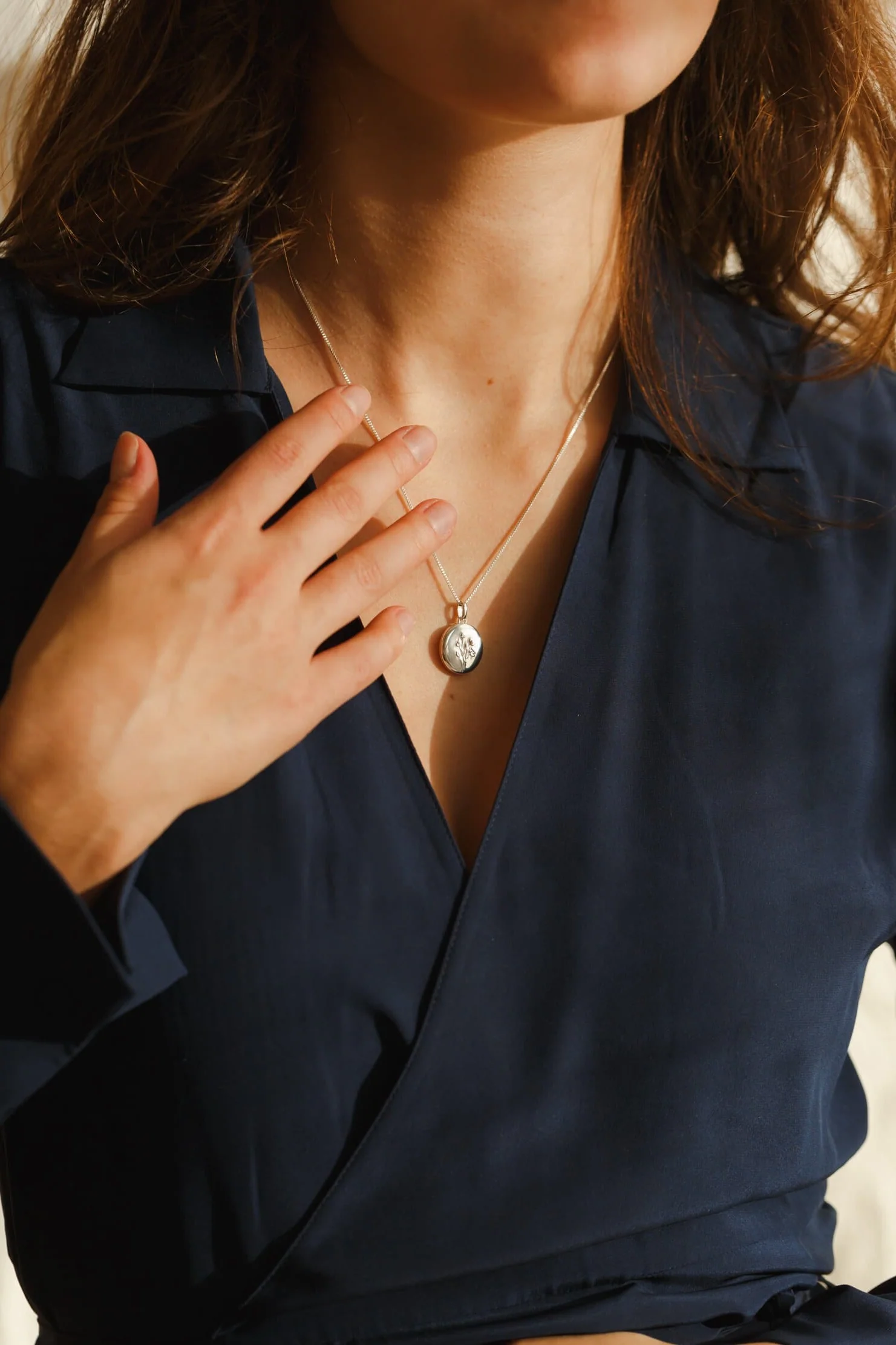 Floral Locket Necklace - Image 9