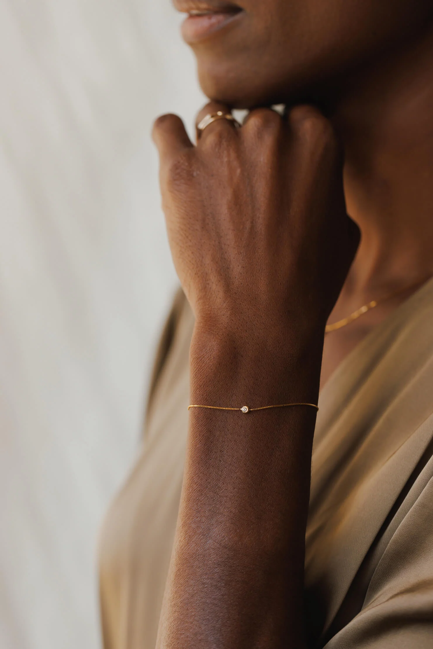 Gaia Diamond Solitaire Bracelet - Image 5