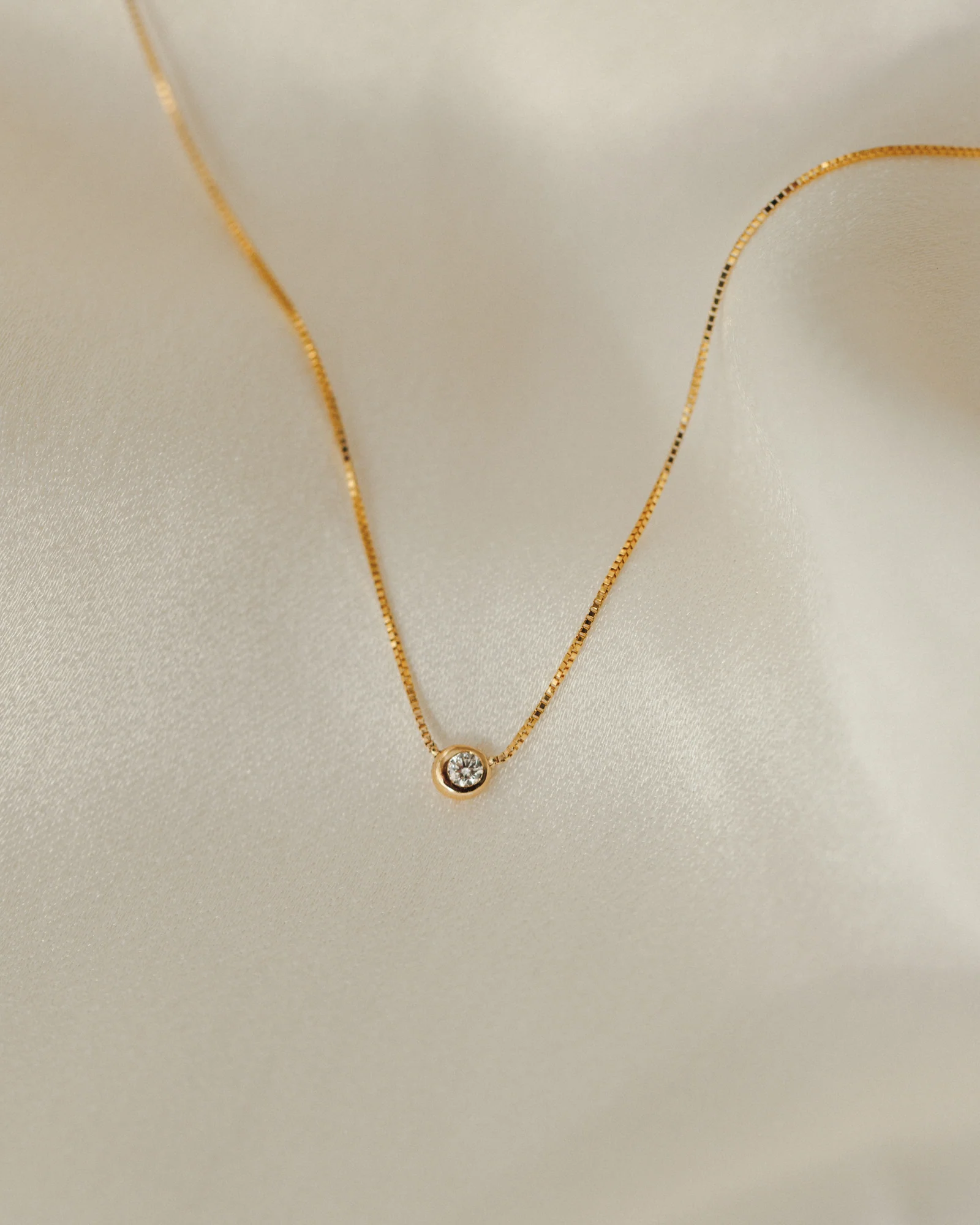 Gaia Diamond Solitaire Necklace - Image 3