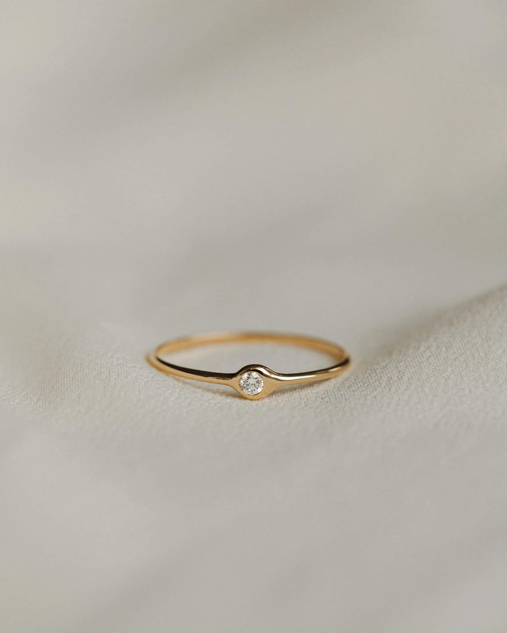 Gaia White Sapphire Solitaire Ring - Image 4