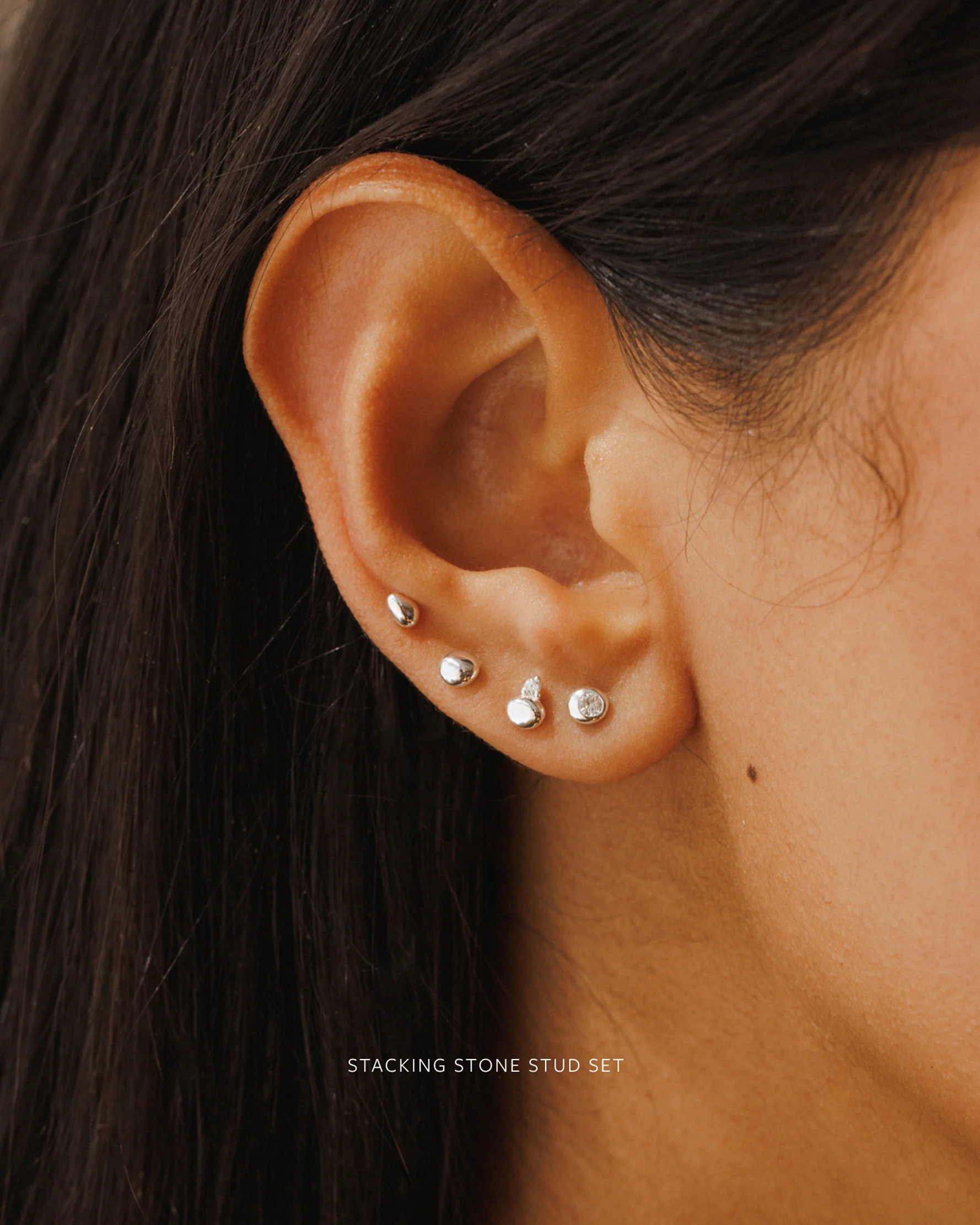 Gleaming Pebble Studs - Image 9