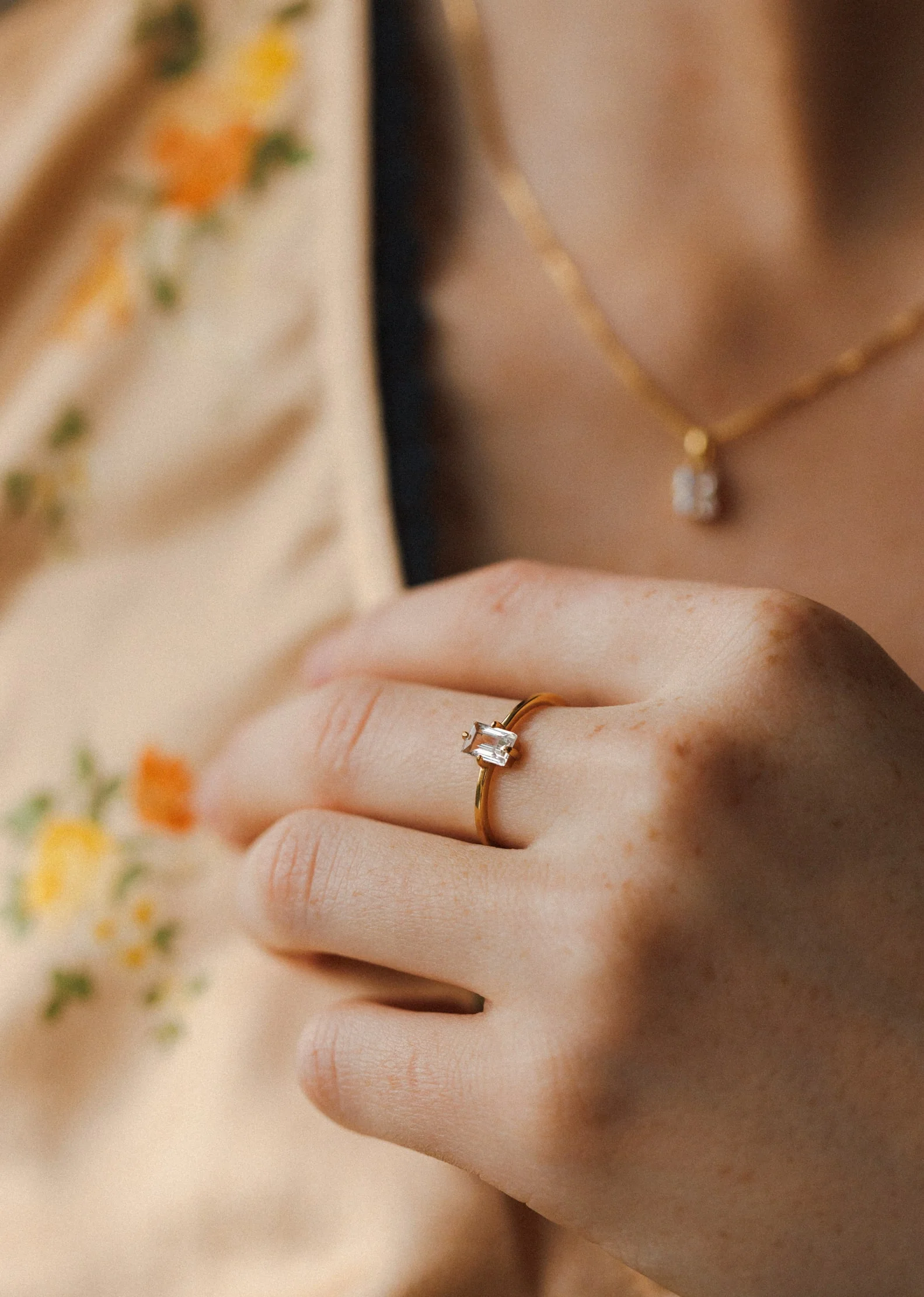 Solid Gold Grand Baguette Ring - Image 7