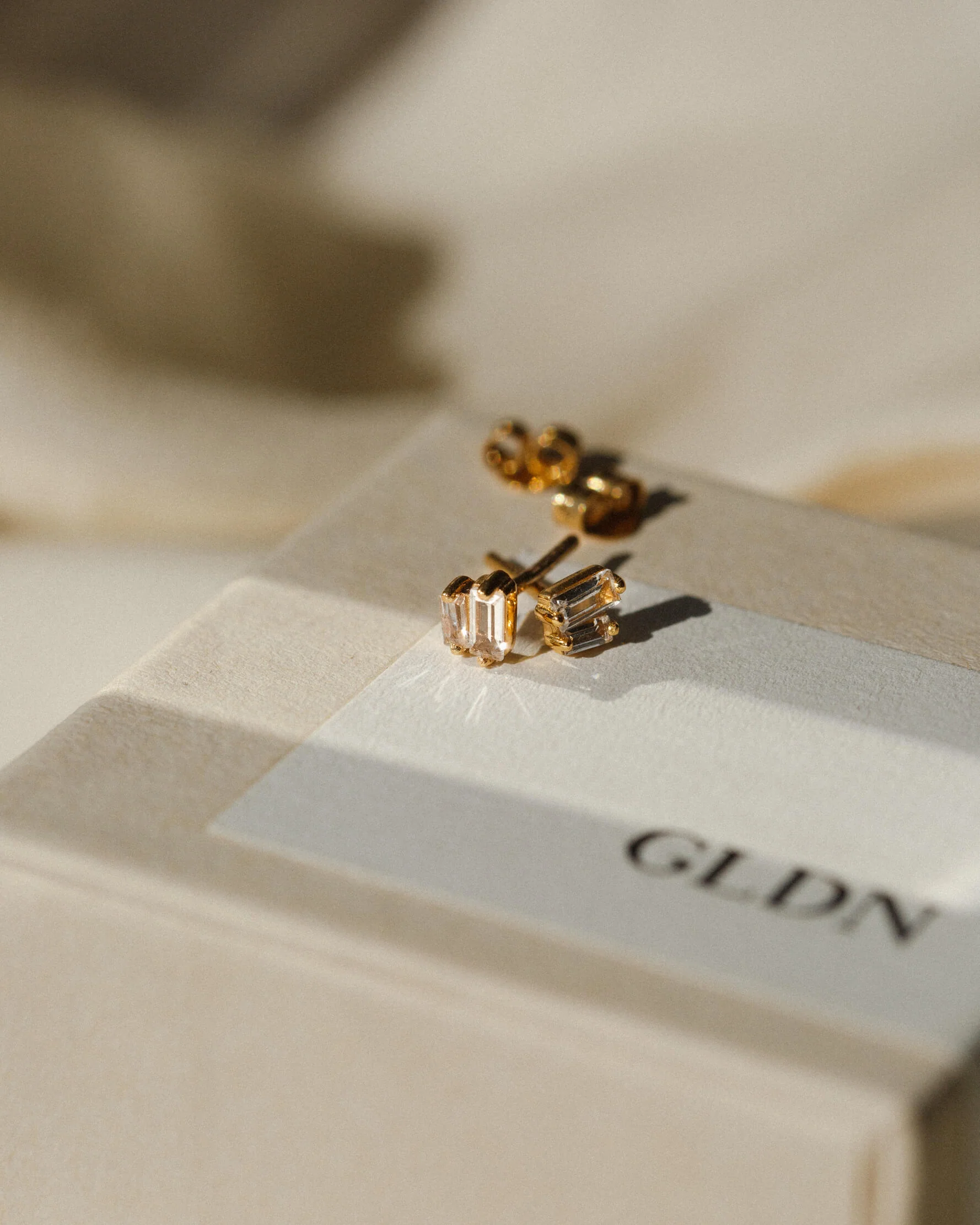 Jules White Sapphire Studs - Image 3