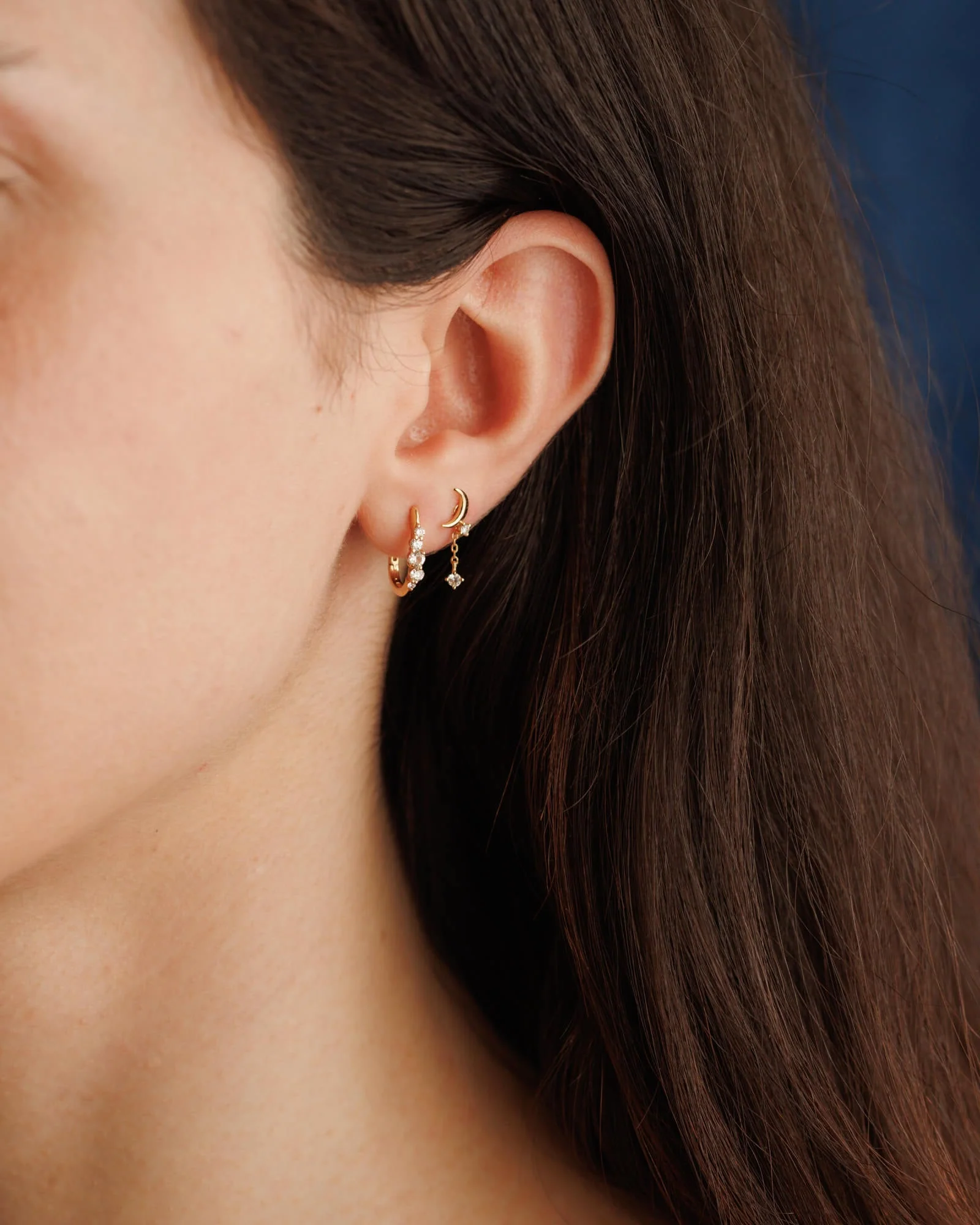 Luna Diamond Flatback Studs - Image 4