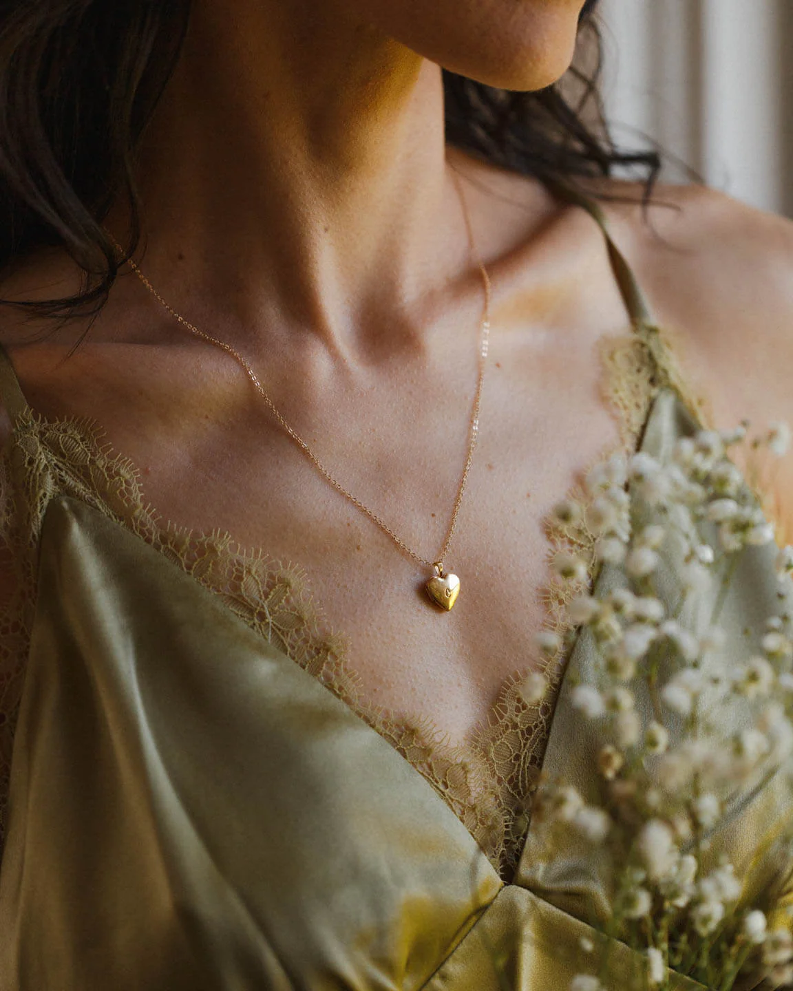 Micro Heart Locket Necklace - Image 7