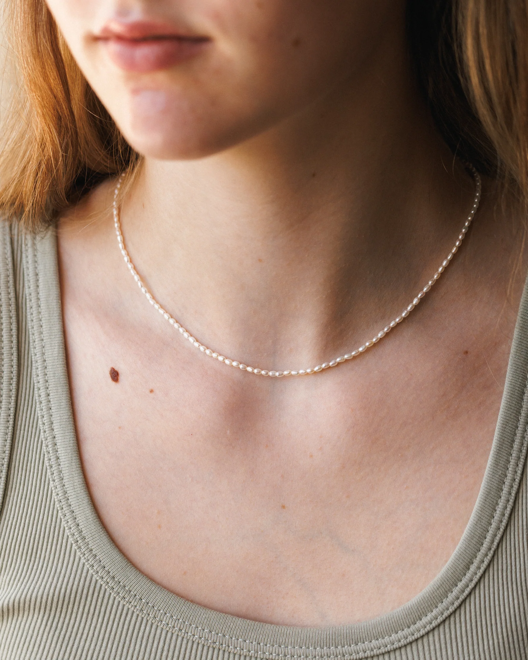 Mini Pearl Strand Necklace - Image 2