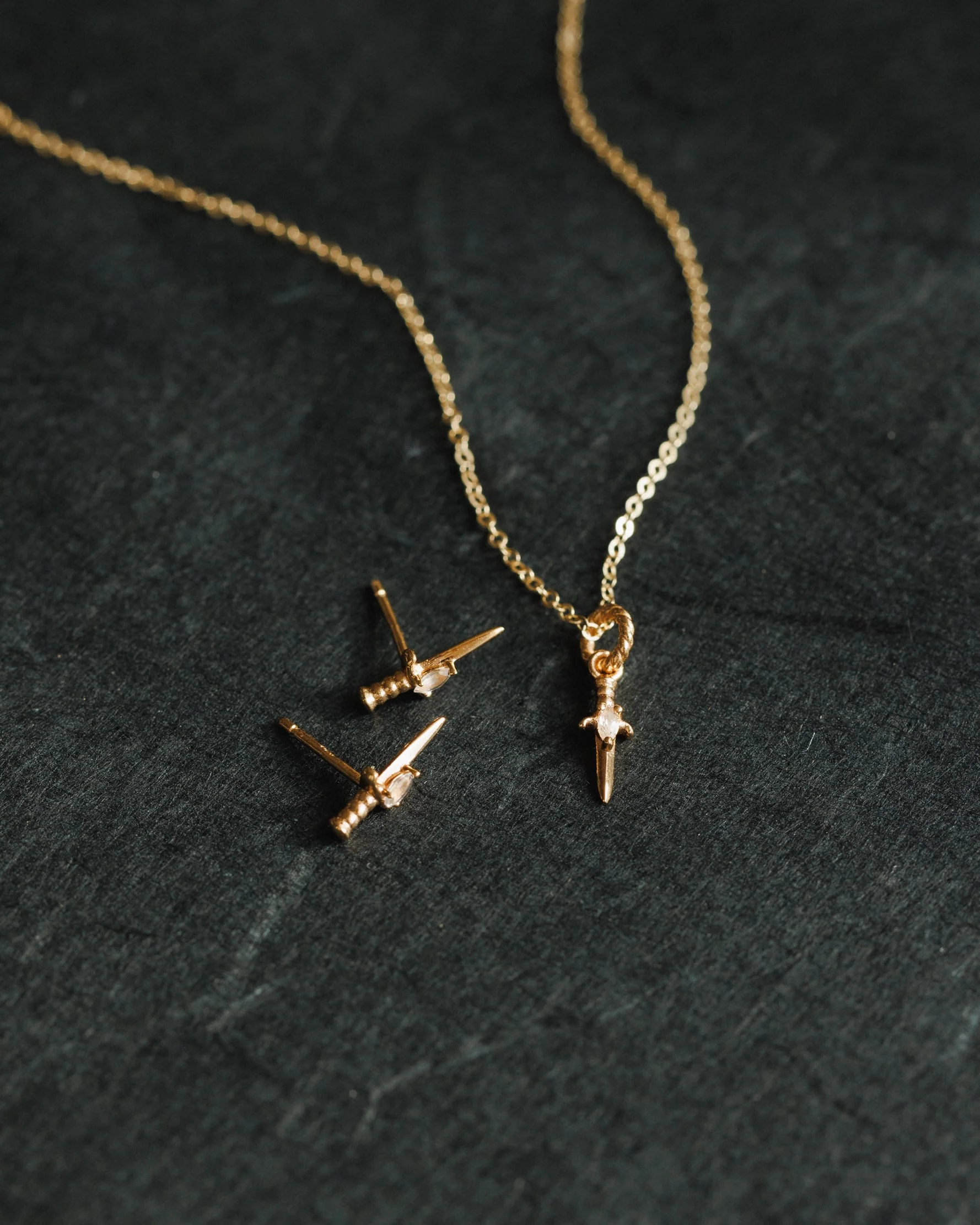 Moonstone Dagger Studs - Image 6