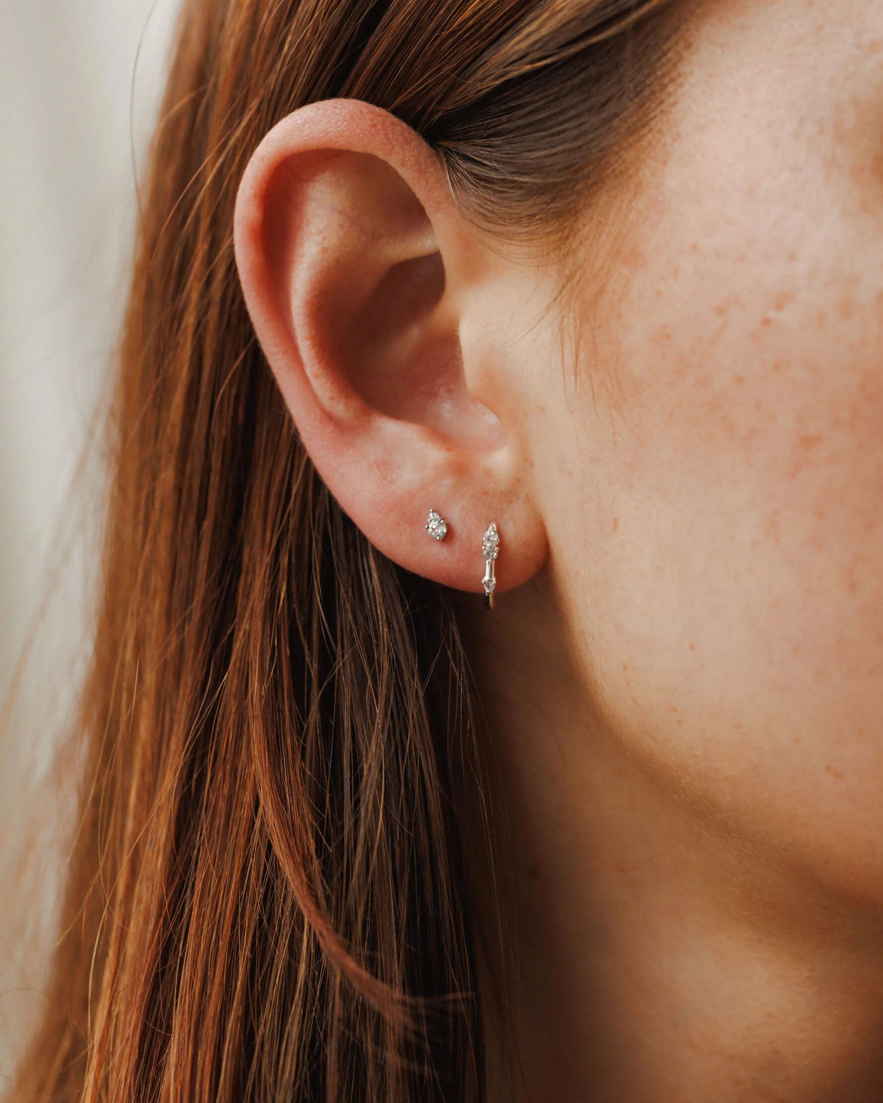 Morningstar White Sapphire Studs - Image 3