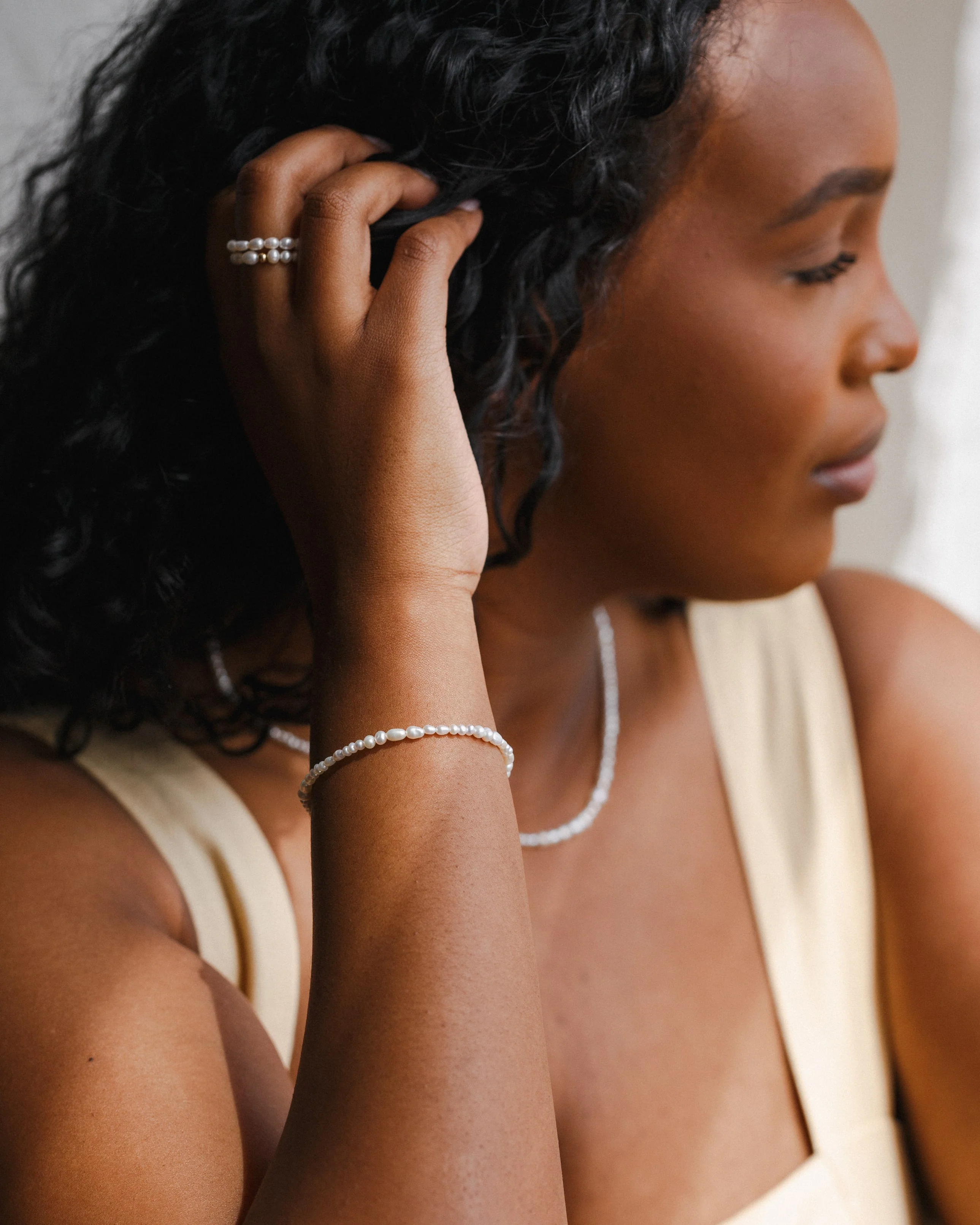 Organic Pearl Strand Bracelet - Image 4