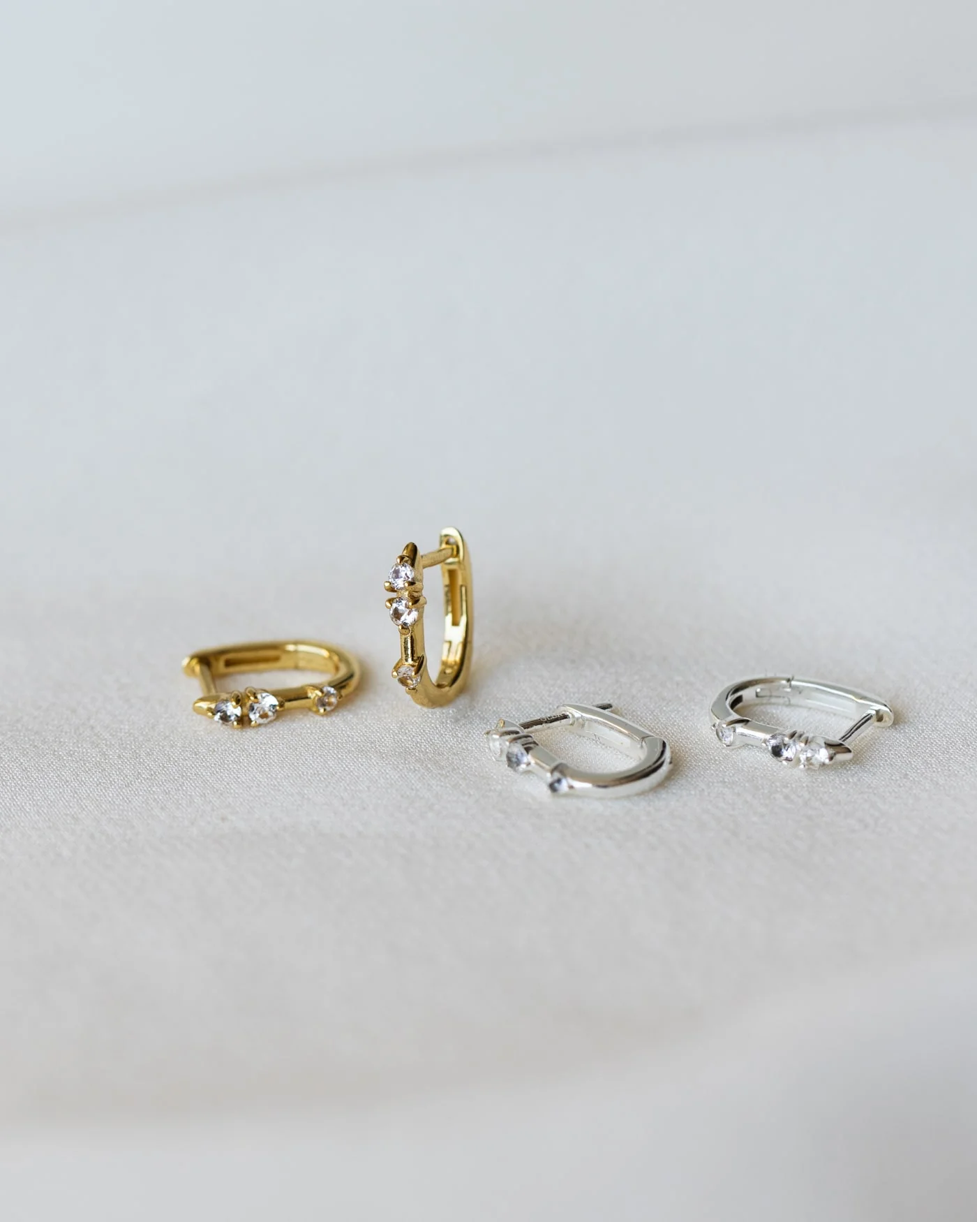 Orion White Sapphire Hoops - Image 4