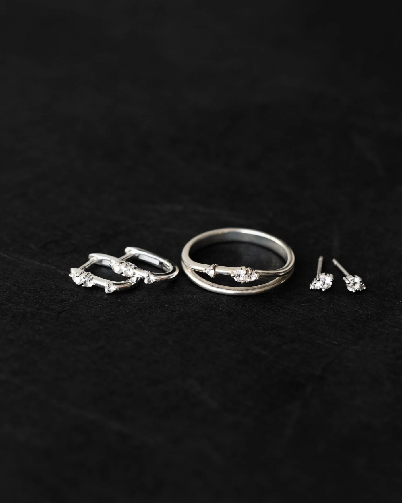 Orion White Sapphire Hoops - Image 6