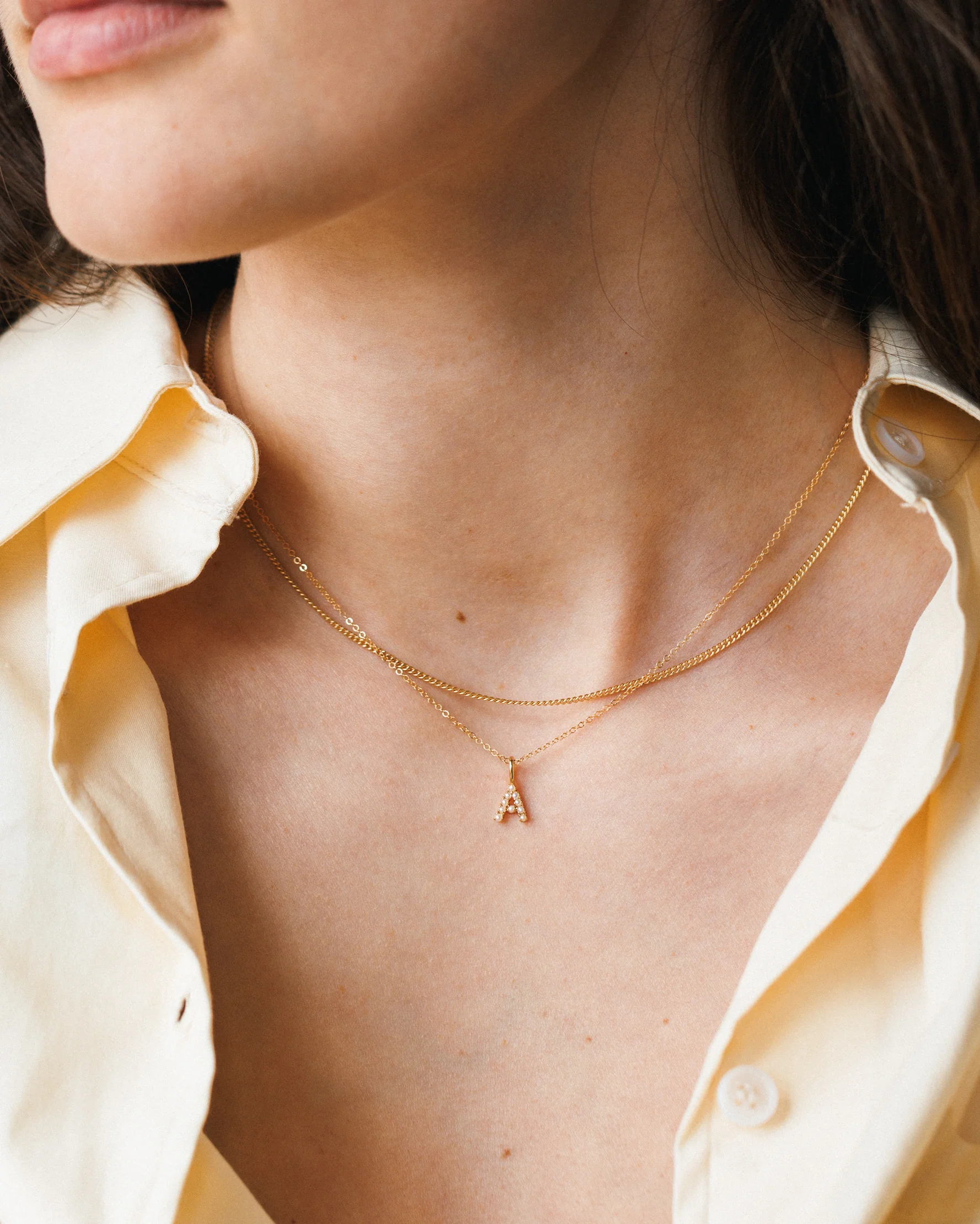 Pearl Initial Necklace - Image 11