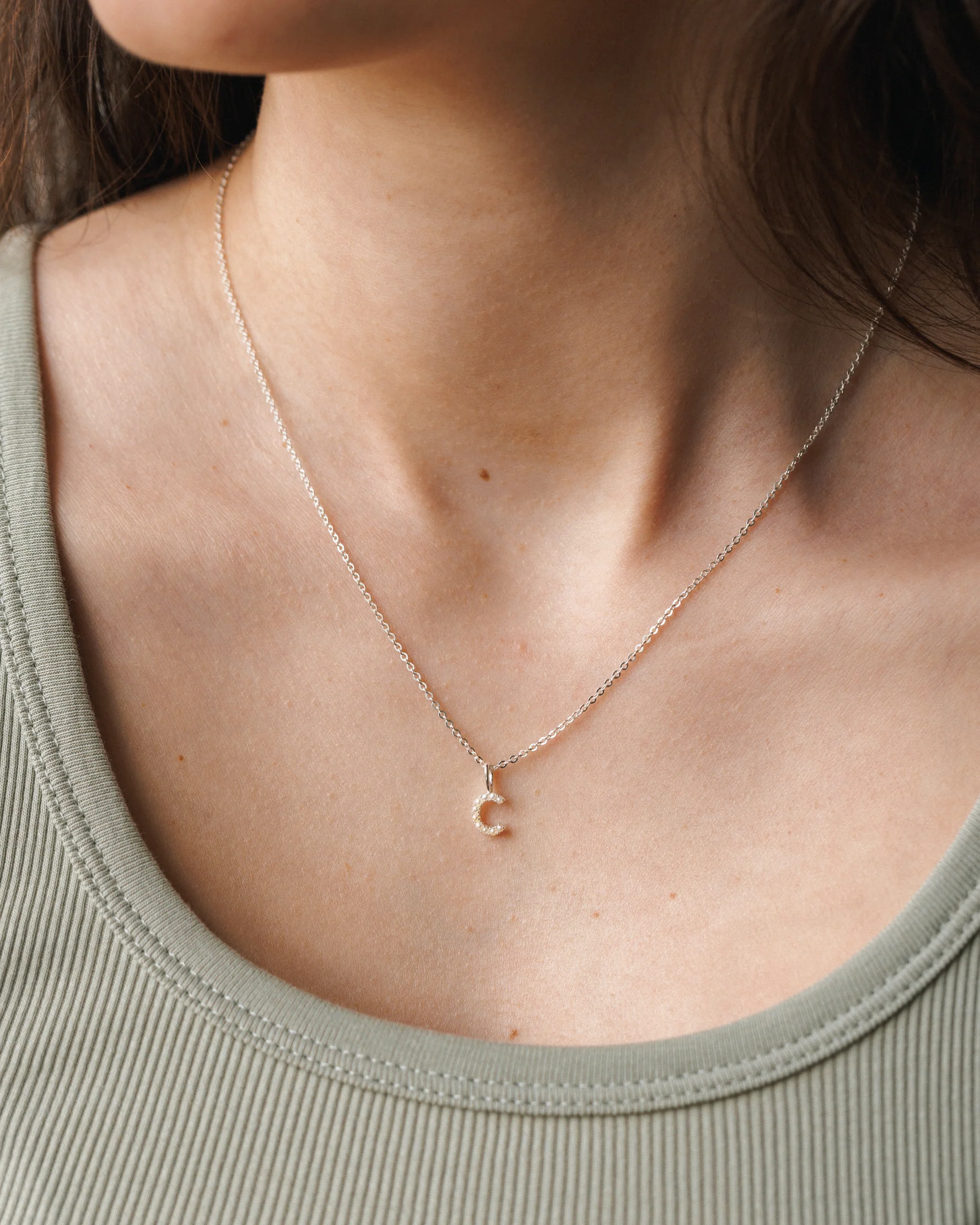 Pearl Initial Necklace - Image 5