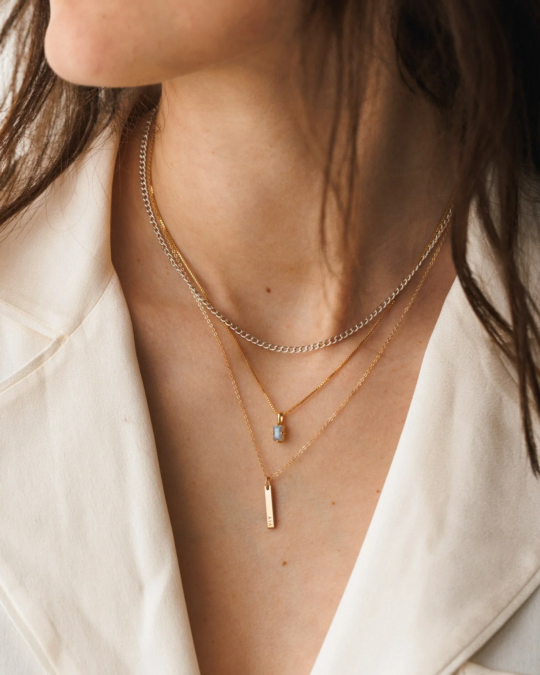 Labradorite Grand Baguette Necklace - Image 5