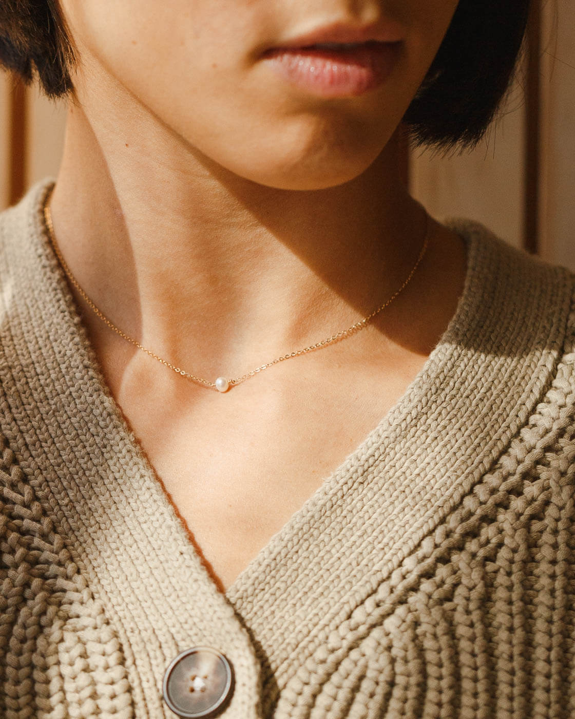 Pleine Lune Necklace - 14k Solid Gold - Image 2