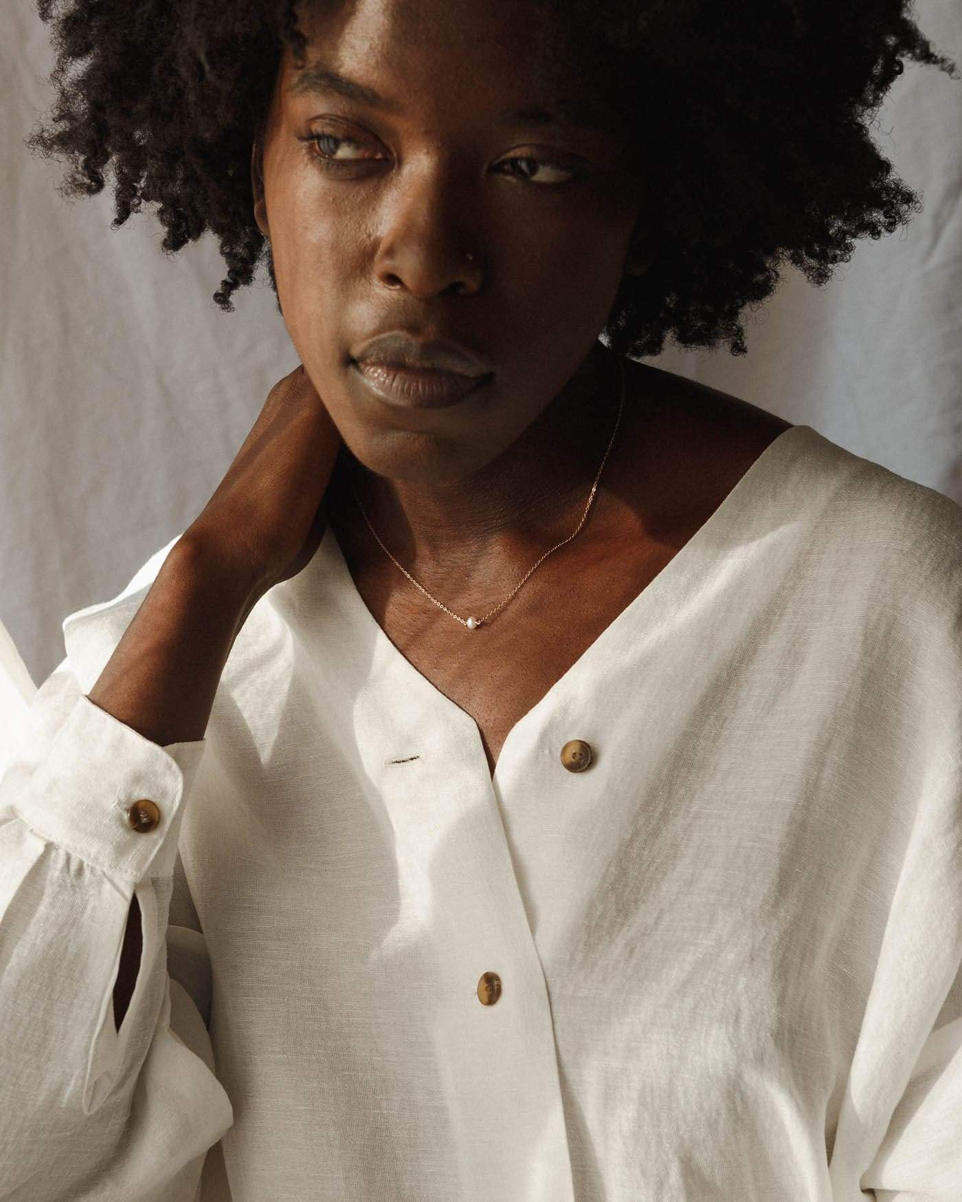 Pleine Lune Necklace - 14k Solid Gold - Image 4