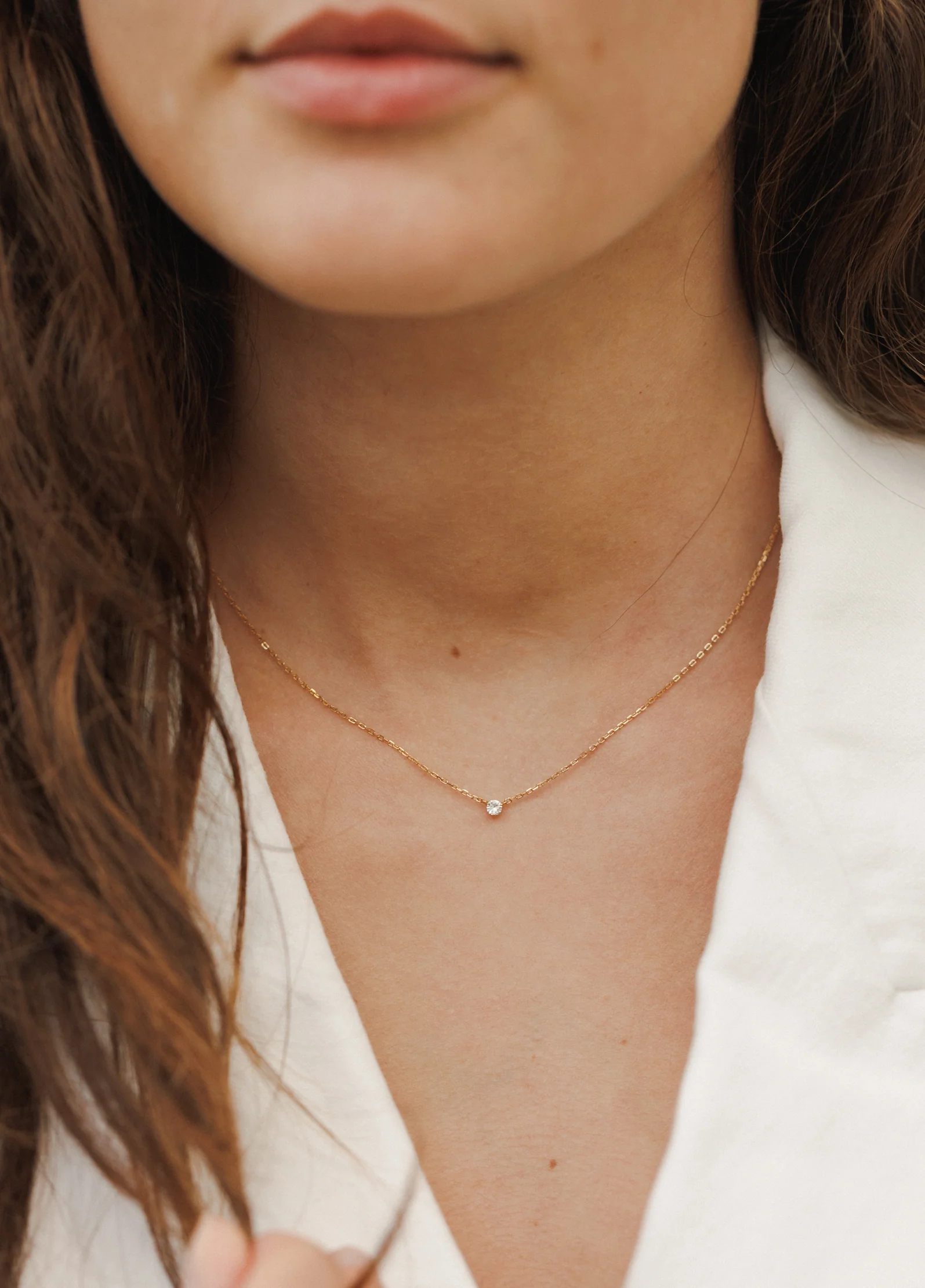 Polaris White Sapphire Necklace - Image 7