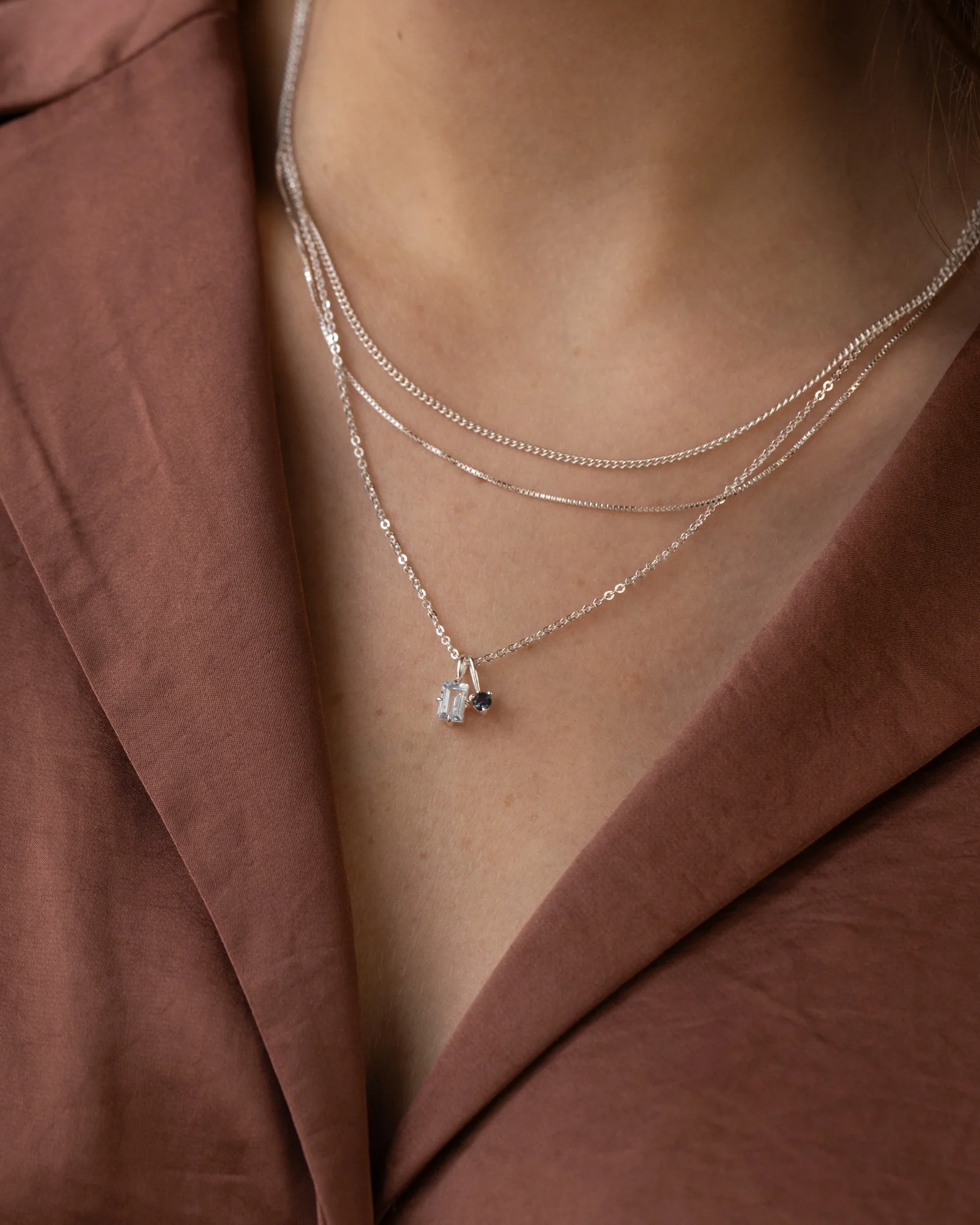Silver Toi et Moi Necklace - Image 6
