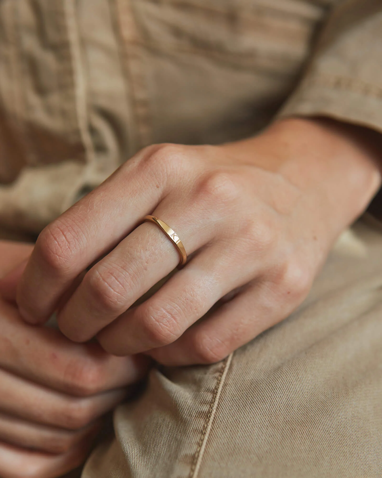 Slim Signet Ring - Image 8
