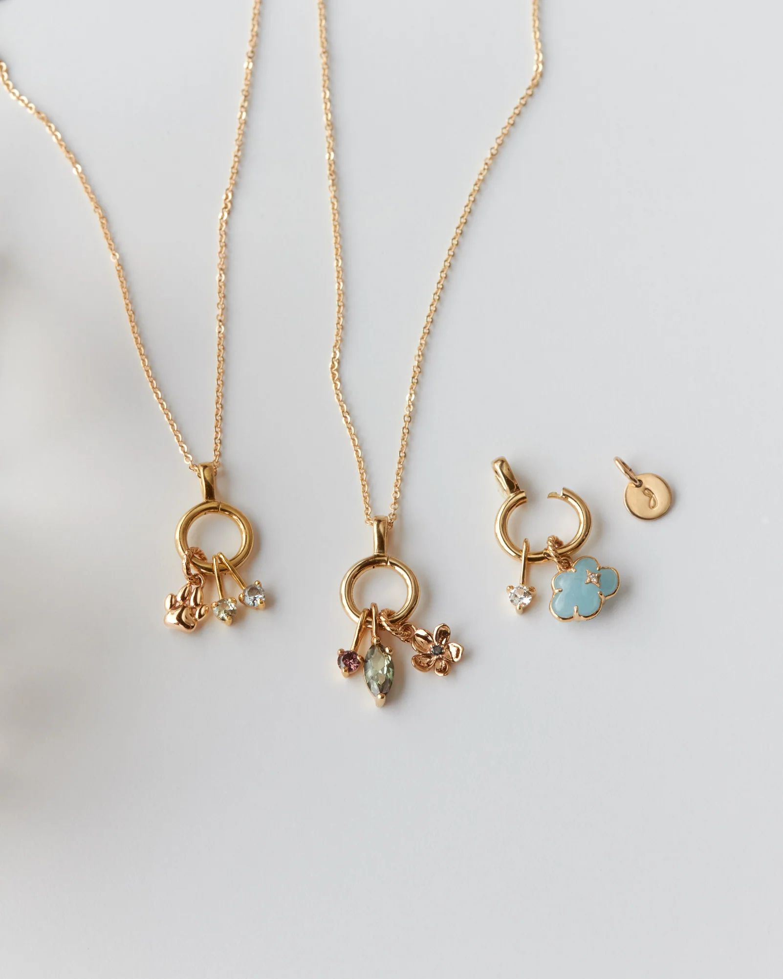 Solid Gold Charm Collector Necklace - Image 3