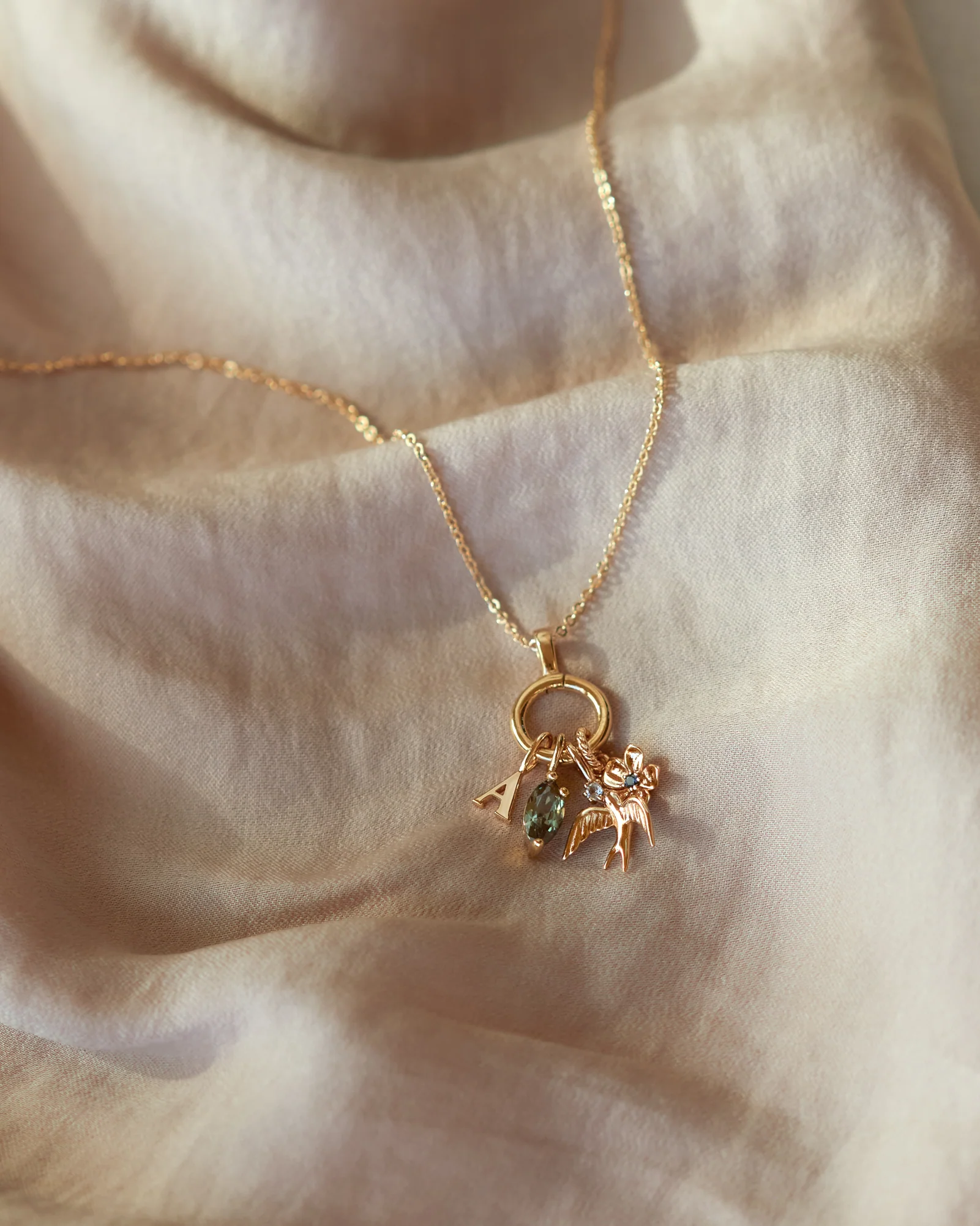 Solid Gold Charm Collector Necklace - Image 5