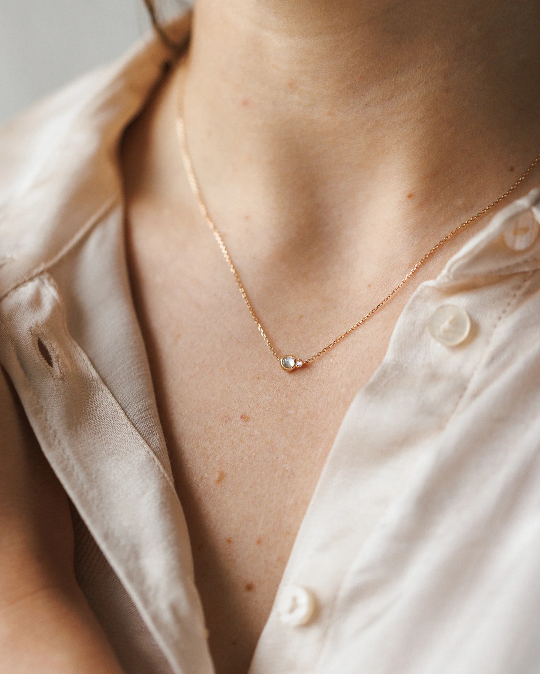 Solid Gold Moonstruck Necklace - Image 2