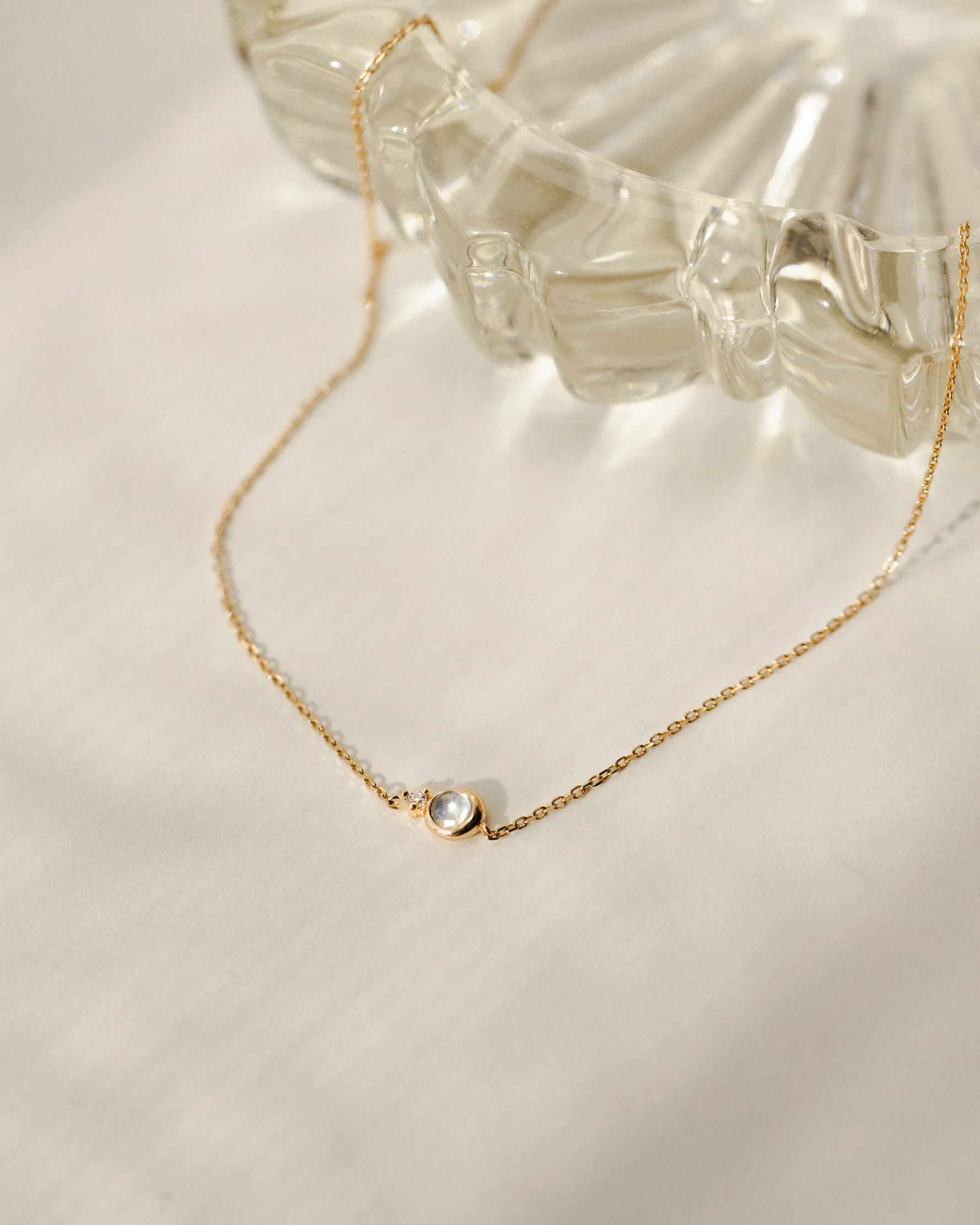 Solid Gold Moonstruck Necklace - Image 3